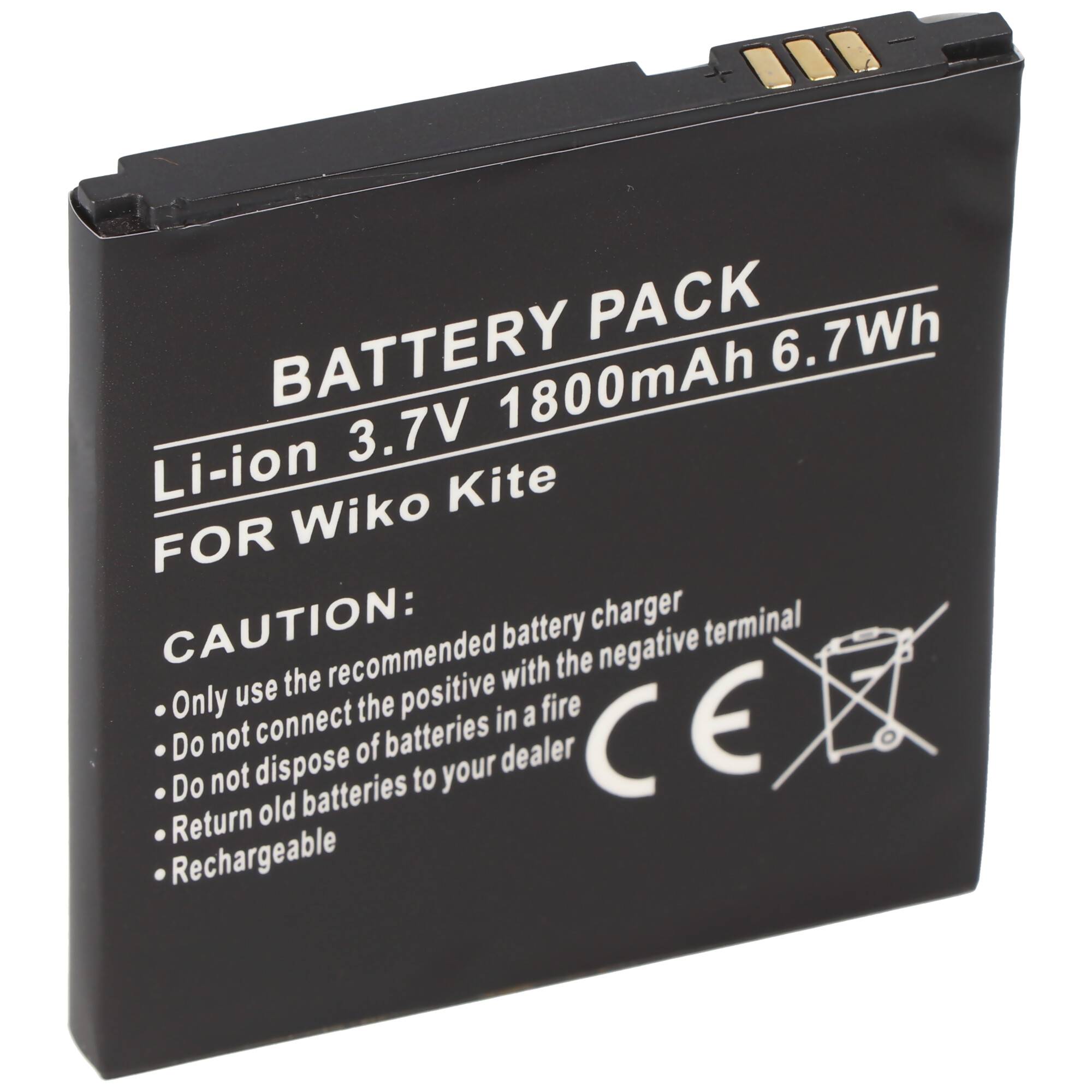 Akku passend für den Wiko KITE Akku KITEB1409043730 1800mAh