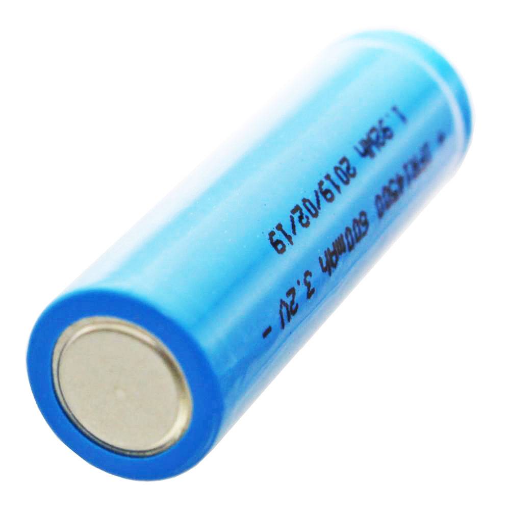 3,2 Volt Solar Akku Lithium IFR 14500 AA 600mAh LiFePo4 Akku Flat Top ungeschützt Masse 14,2 x 50,2mm