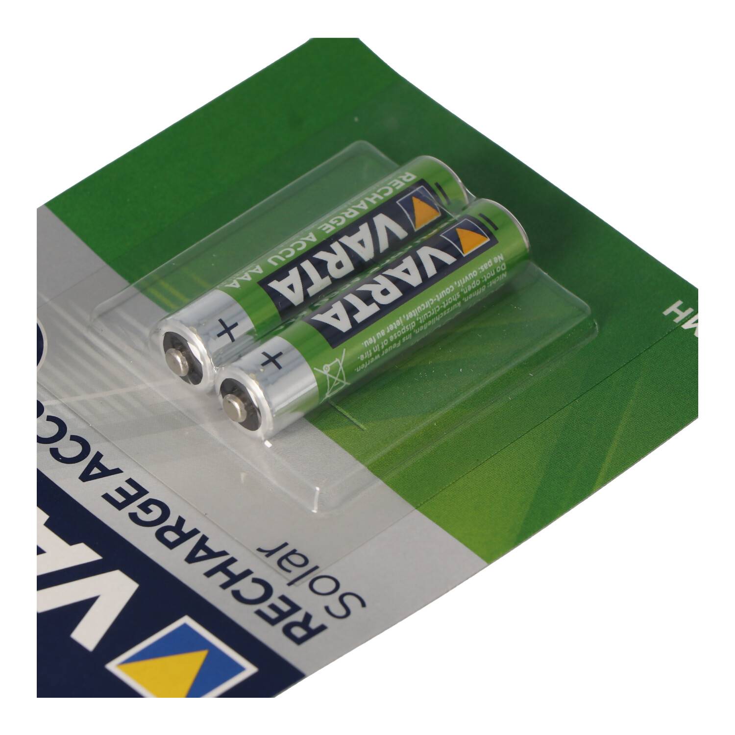 Solar Akku NiMH AAA Micro Varta 550mAh ideal für Gartenleuchten, mit Akkubox