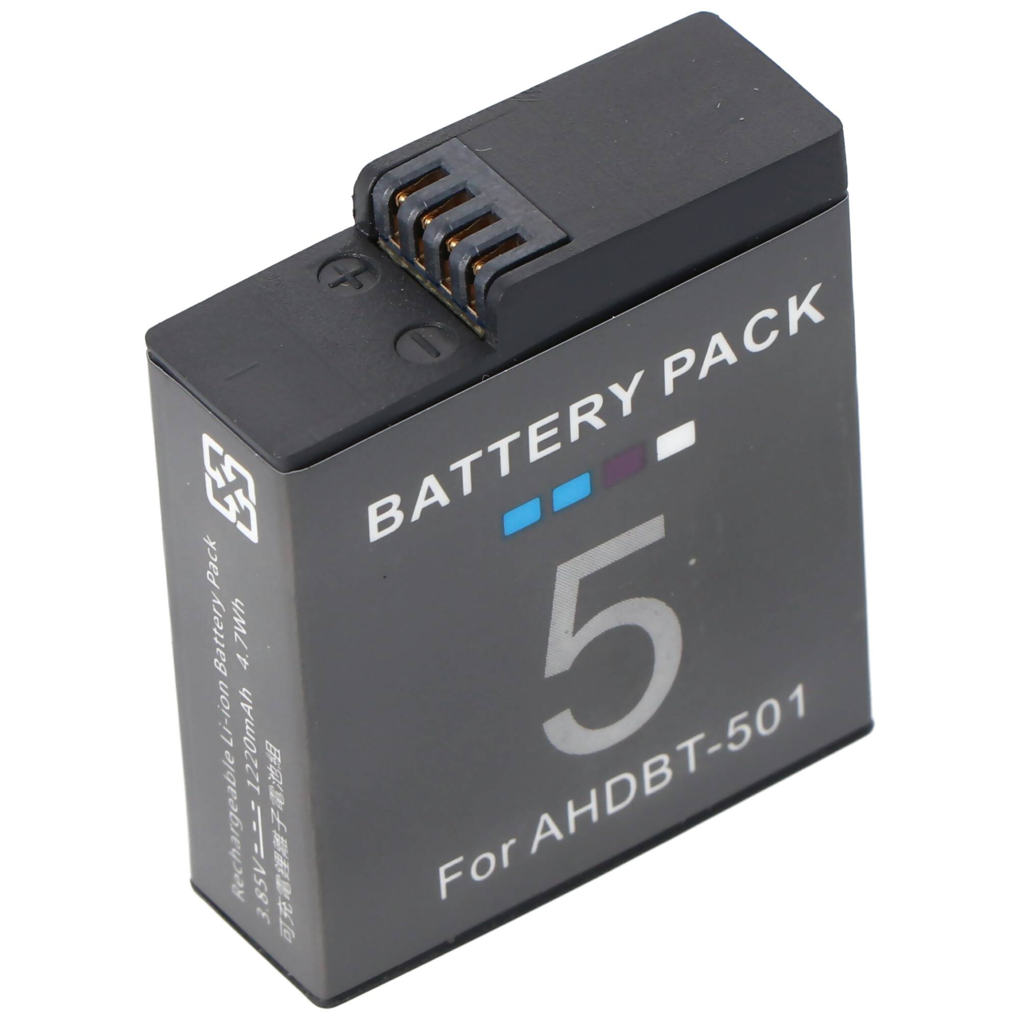 Akku passend für den GoPro Hero 5 Akku AABAT-001 Li-Ion 3,85 Volt