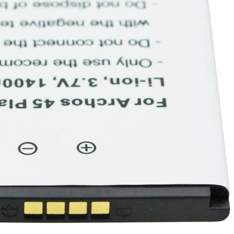 ARCHOS 45 Platinum Akku AC1600A Li-Ion 3,7 Volt mit 1400mAh, 5,2Wh