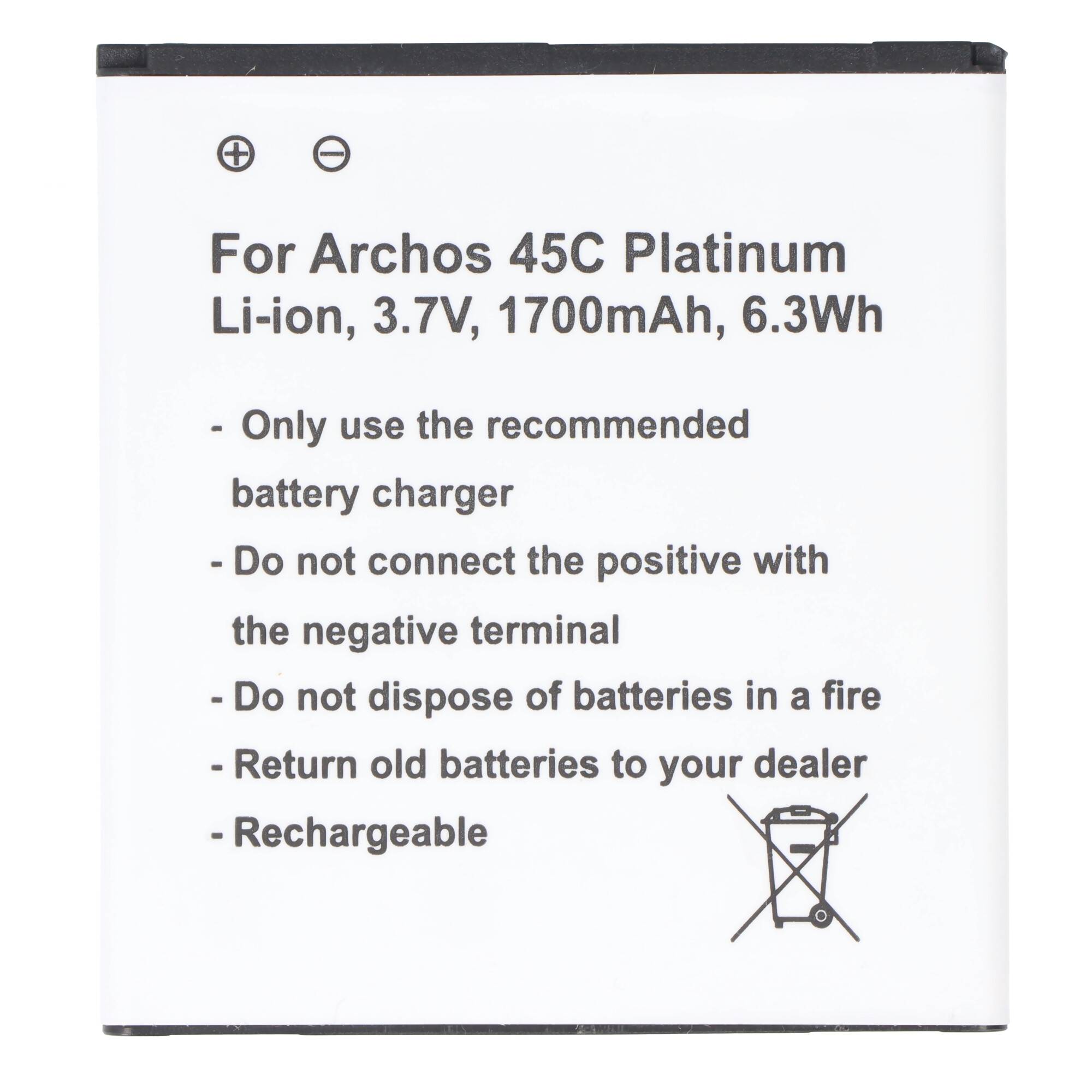 Akku nur passend für den Archos 45C Platinum Akku AC45CPL