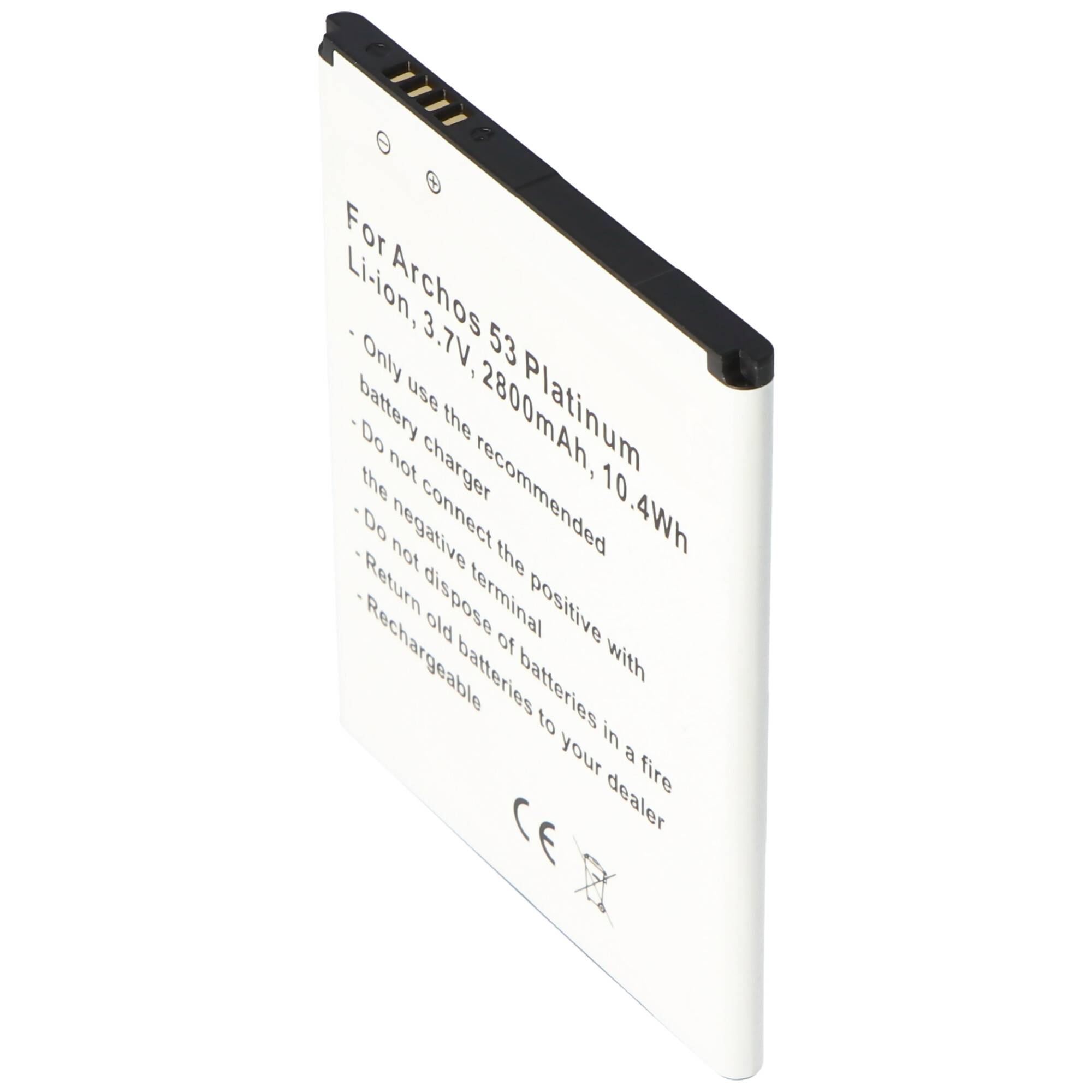 Akku passend für den Archos 53 Platinum Akku AC53PL Li-Polymer 2800mAh