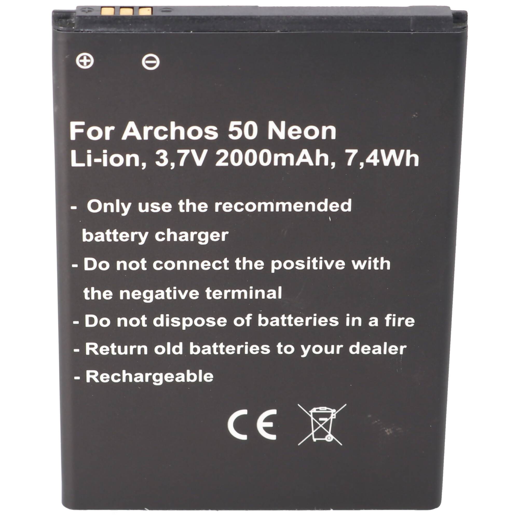Akku passend für den Archos AC50NE Akku Archos 50 Neon 77,9 x 56,0 x 4,3mm