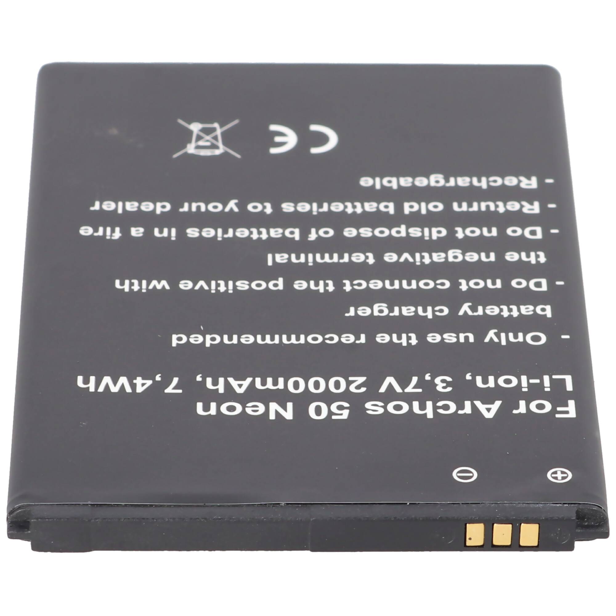 Akku passend für den Archos AC50NE Akku Archos 50 Neon 77,9 x 56,0 x 4,3mm