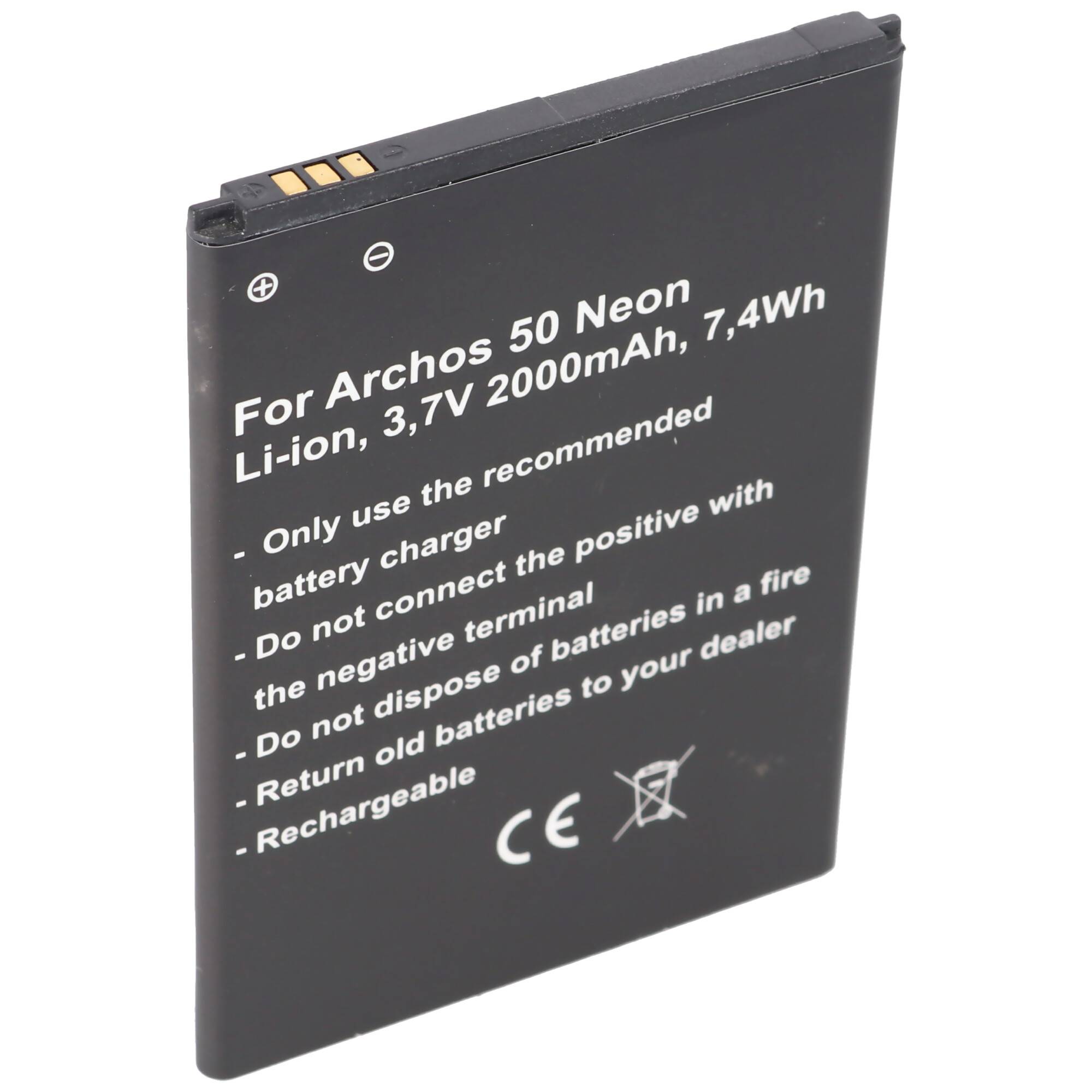 Akku passend für den Archos AC50NE Akku Archos 50 Neon 77,9 x 56,0 x 4,3mm