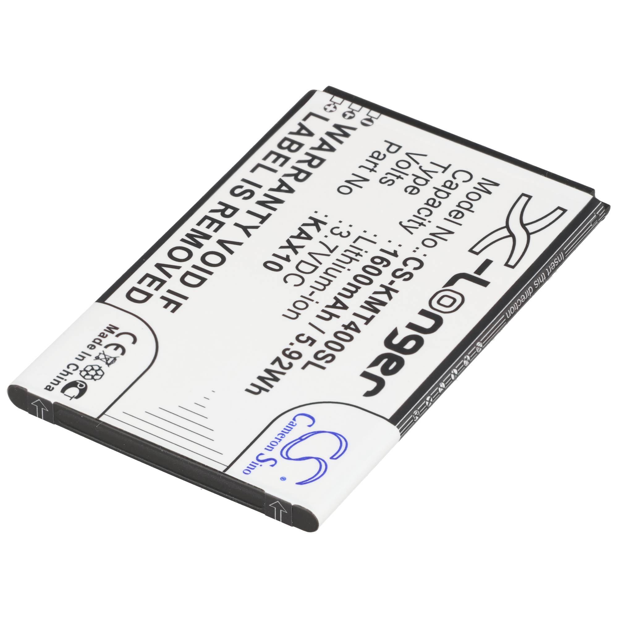 Weiße Xplosive-Lithium-Ionen-Batteriepacks in ihrer Verpackung gezeigt, mit Modell und Warntext versehen, dass das Etikett entfernt werden muss, andernfalls erlischt die Gewährleistung.