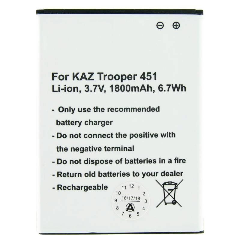 Weiße wiederaufladbare Lithium-Ionen-Batterie mit der Bezeichnung „Für KAZ Trooper 451