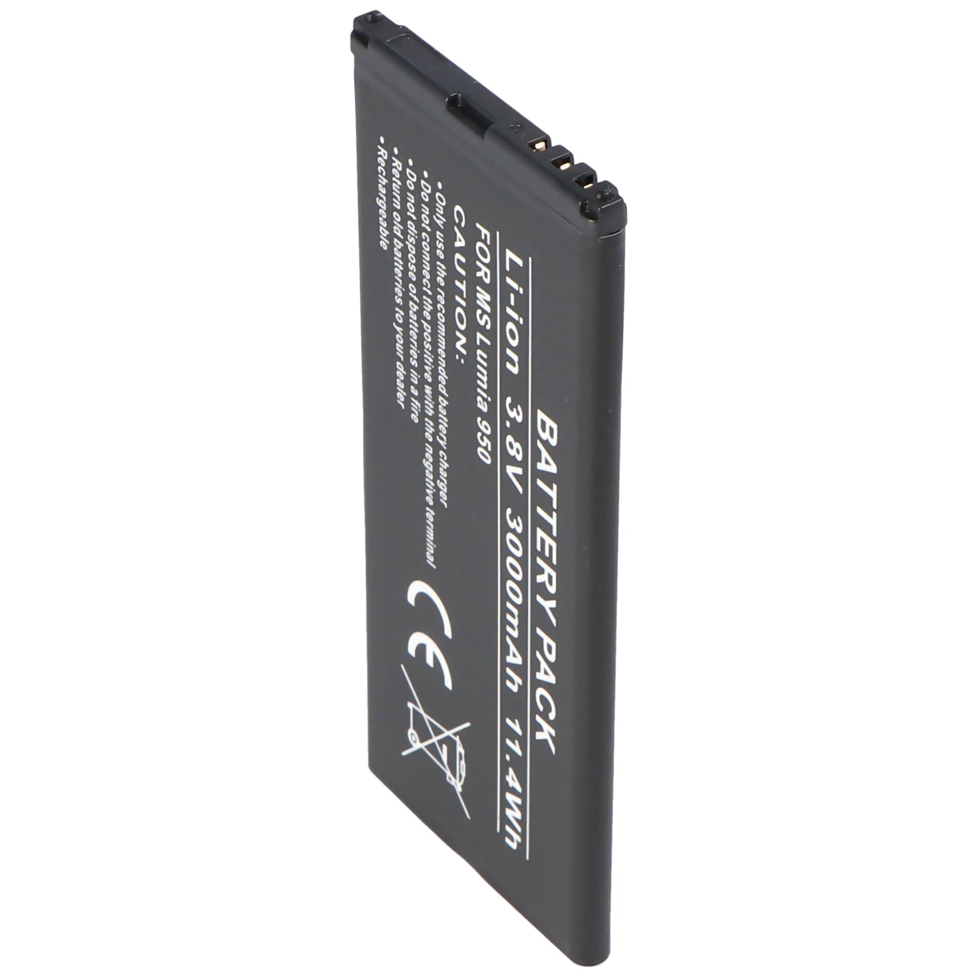 Akku passend für Microsoft Lumia 950, Lumia 950DS Akku BV-T5E Neu 2150mAh max. 8,2Wh