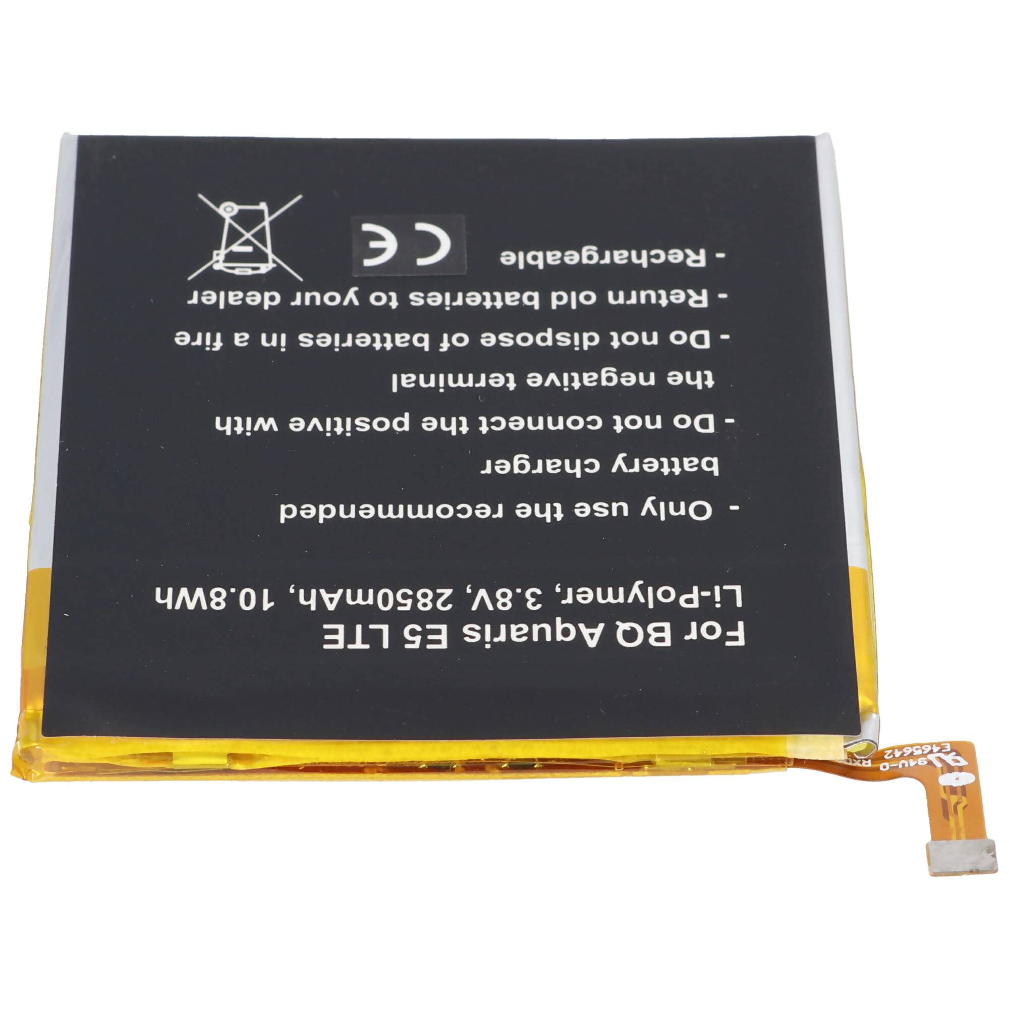 Akku passend für BQ Aquaris 0759, 0760, 0858, Aquaris E5 4G, Aquaris E5 LTE, Aquaris E5.0 Li-Polymer 3,8 Volt 2850mAh