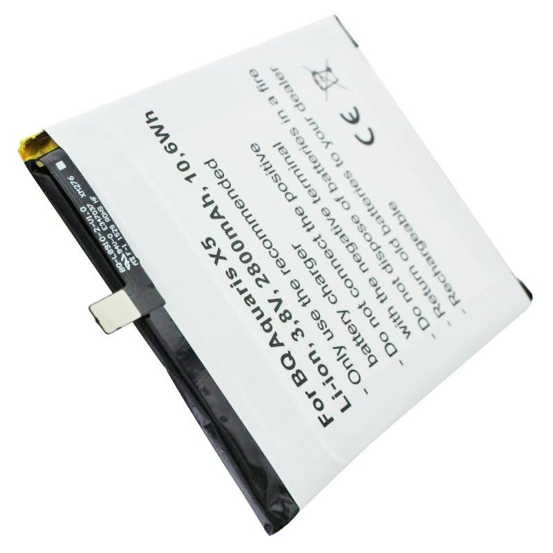 Akku passend für BQ Aquaris X5 Akku 2900 mit 3,8 Volt 2800