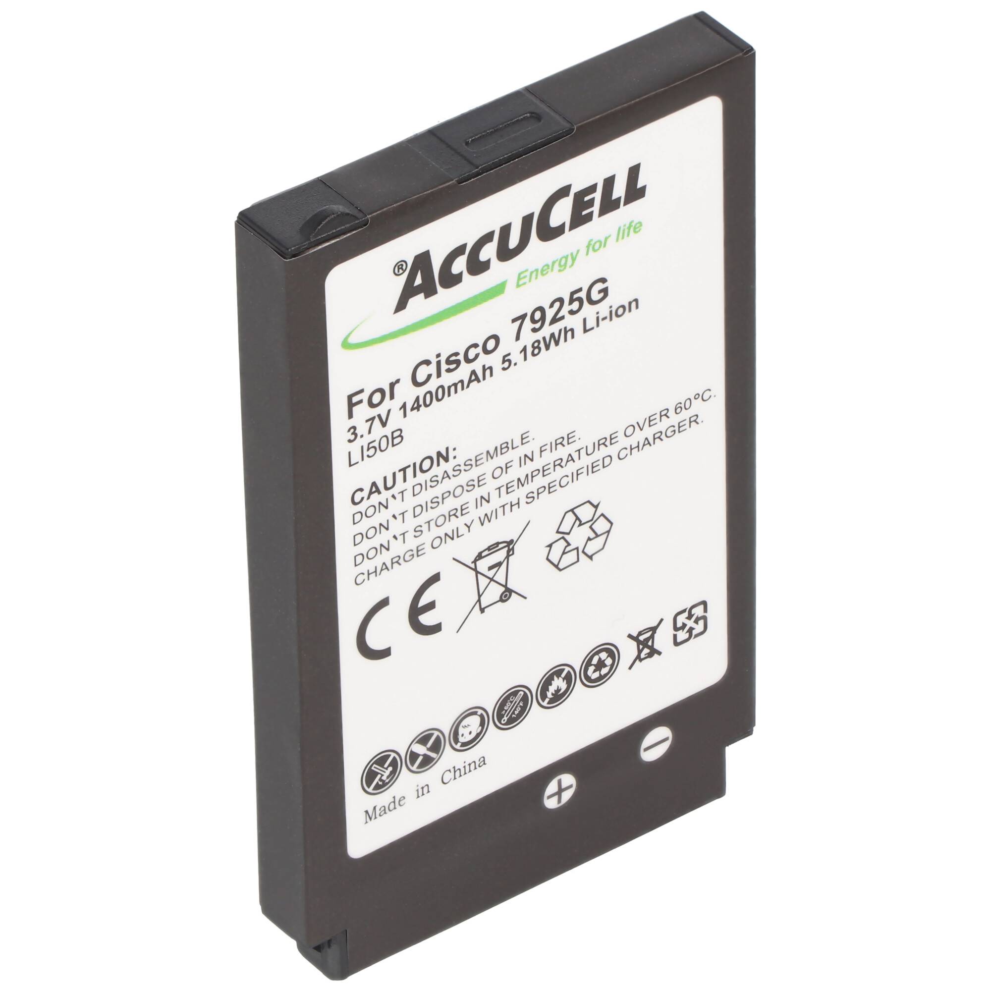 Nachbau Akku passend für den Cisco 7925G Akku 7725, 74-5469-01, U8ZBAE12