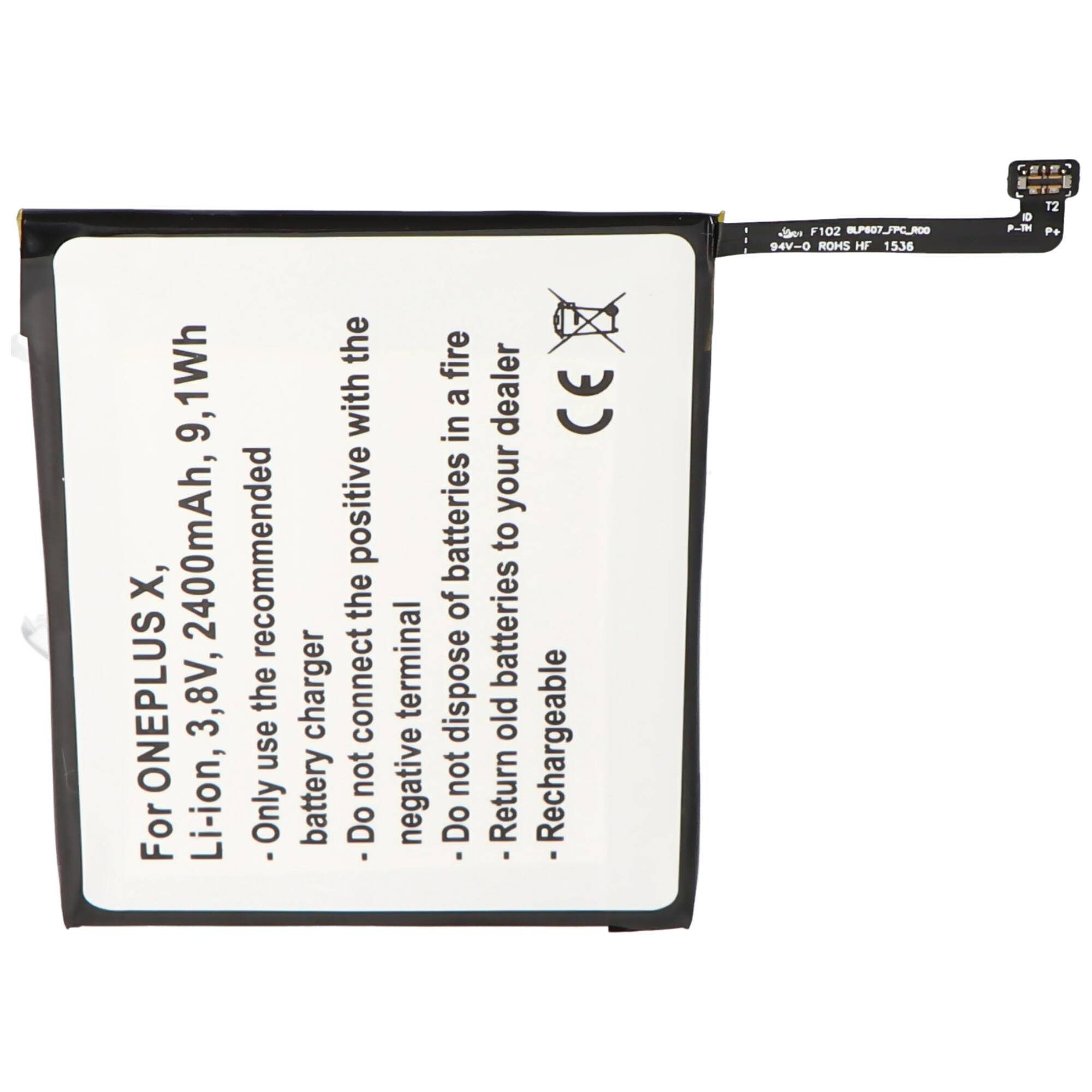 Akku passend für den ONEPLUS X Akku E1000, X OPPO A30, A30 Dual SIM TD-LTE, BLP607