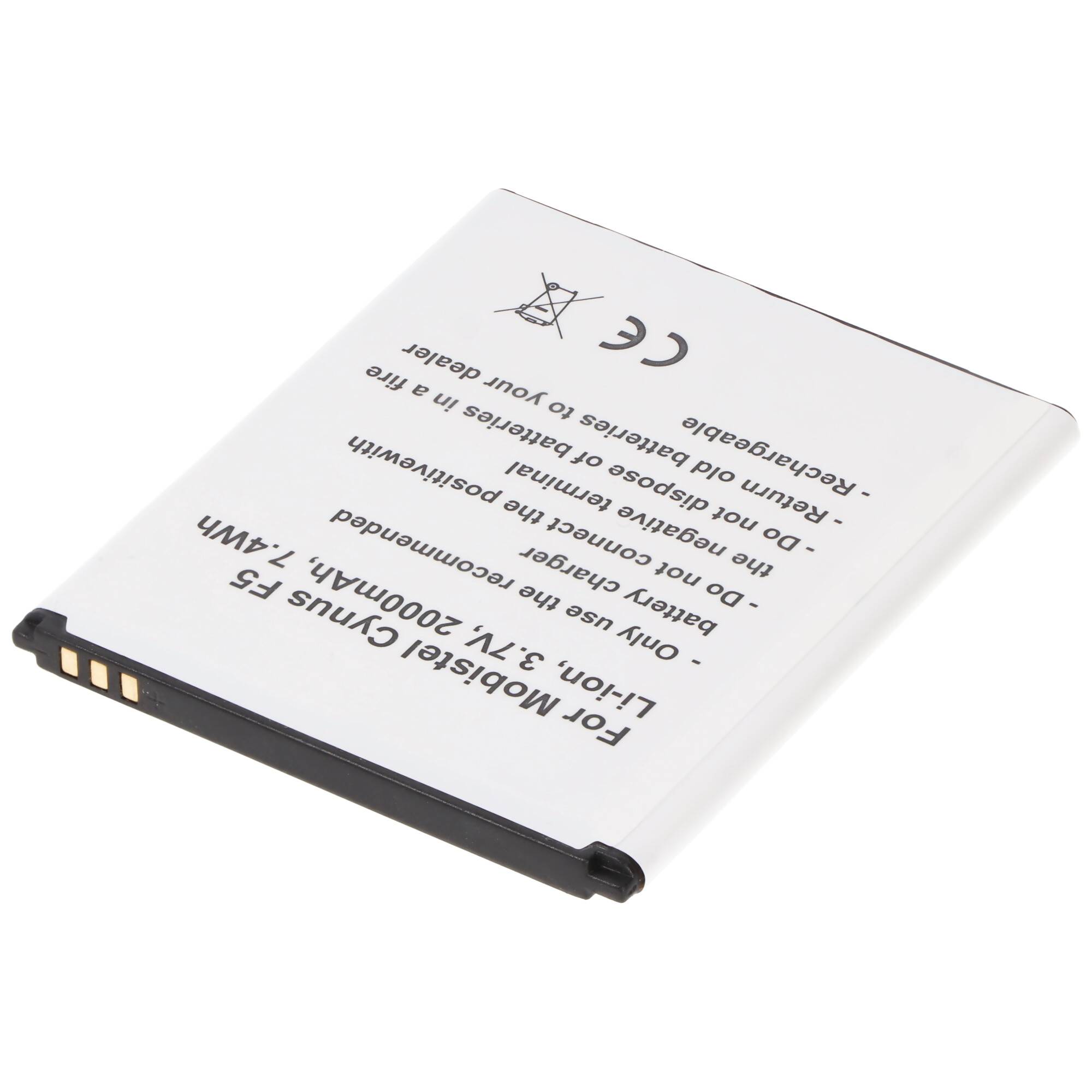 Akku passend für den Mobistel Cynus F5 Akku BTY26184, MT-8201B, MT-8201S, MT-8201W, 2000mAh