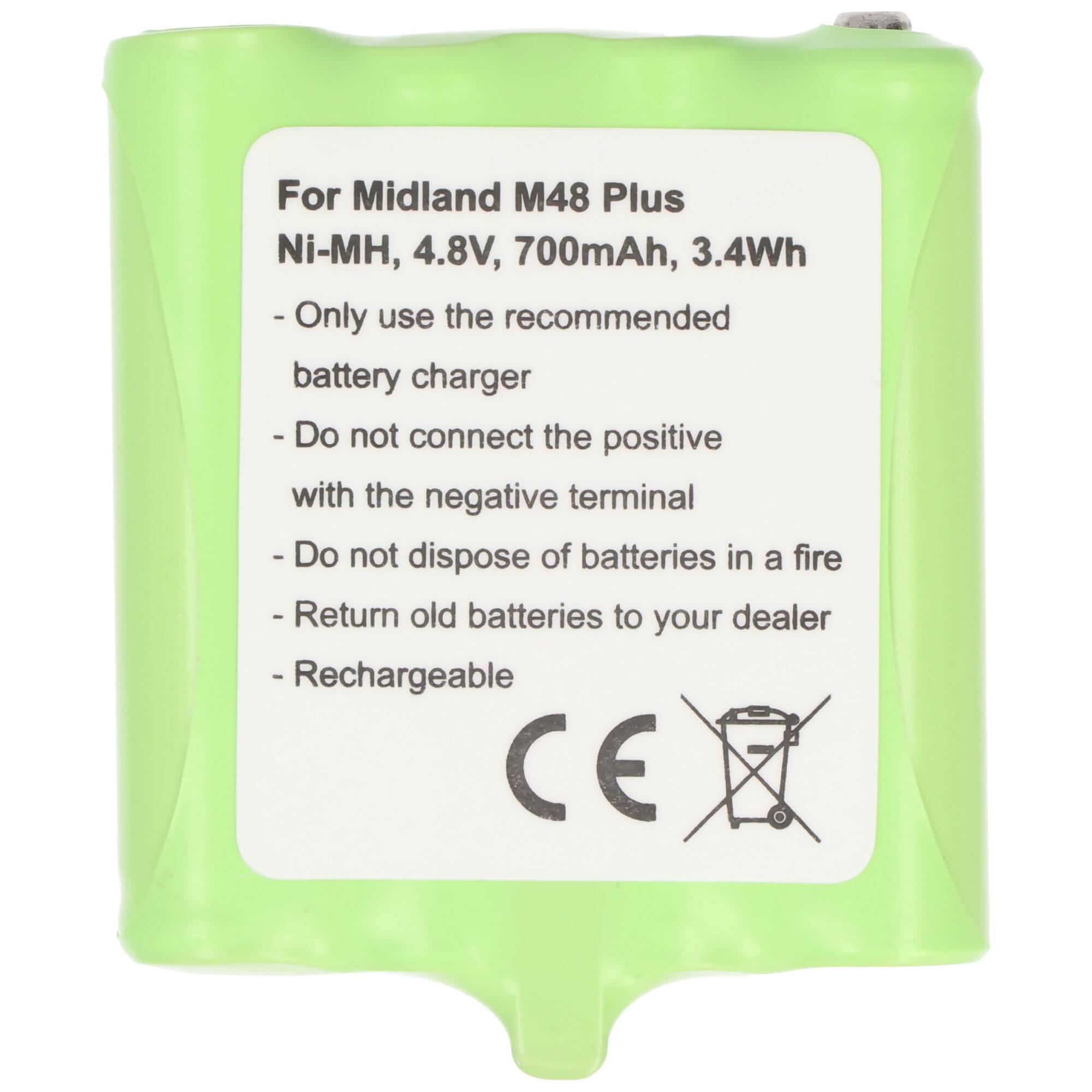 Akku passend für Midland G6, G8, M24, M48, M48 Plus, M99, M99 Plus, BATT6R, PB-G8