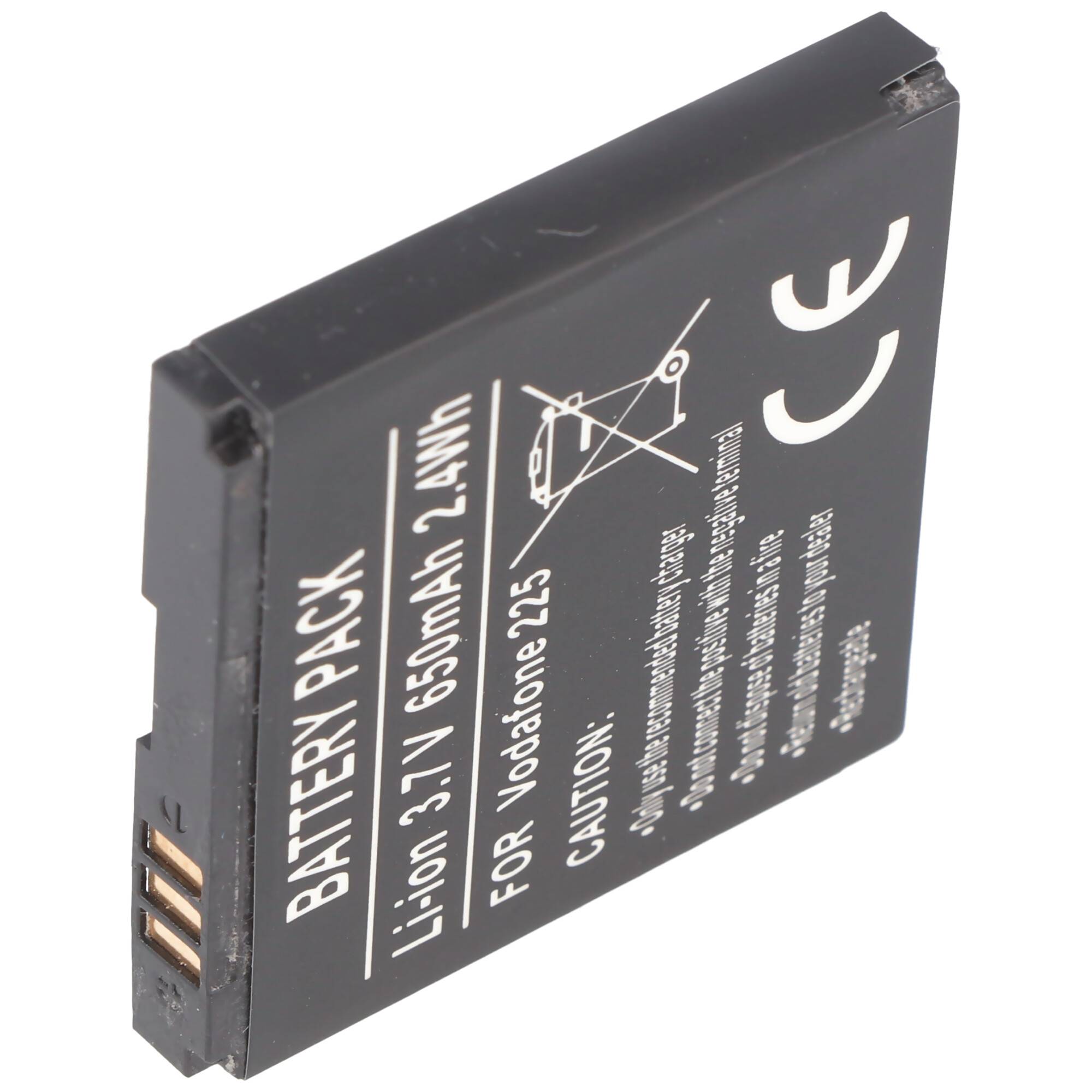 Akku passend für Handy Vodafone 125, 225, 246 Akkutyp Li3706T42P3h38385 Abmessungen 37,85x37,85x5,7mm