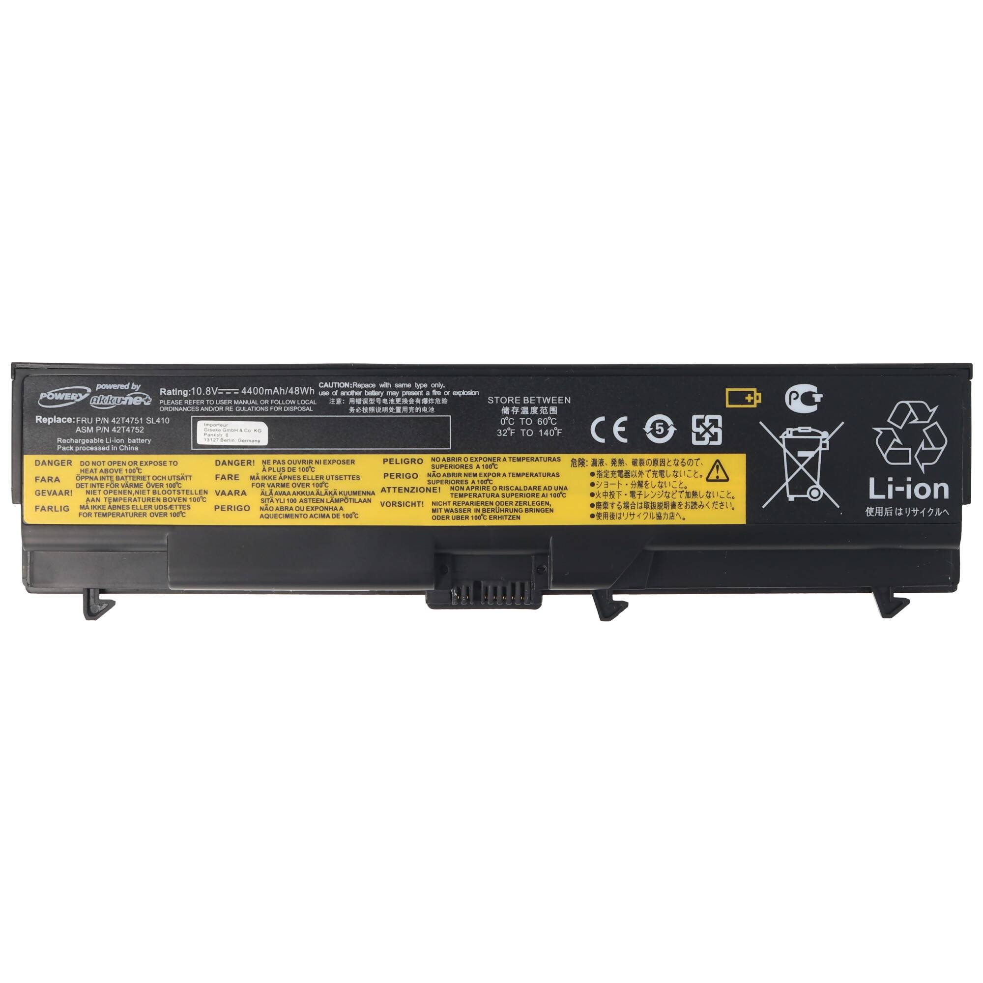 Akku passend für Lenovo T430 Akku, L430, W530,