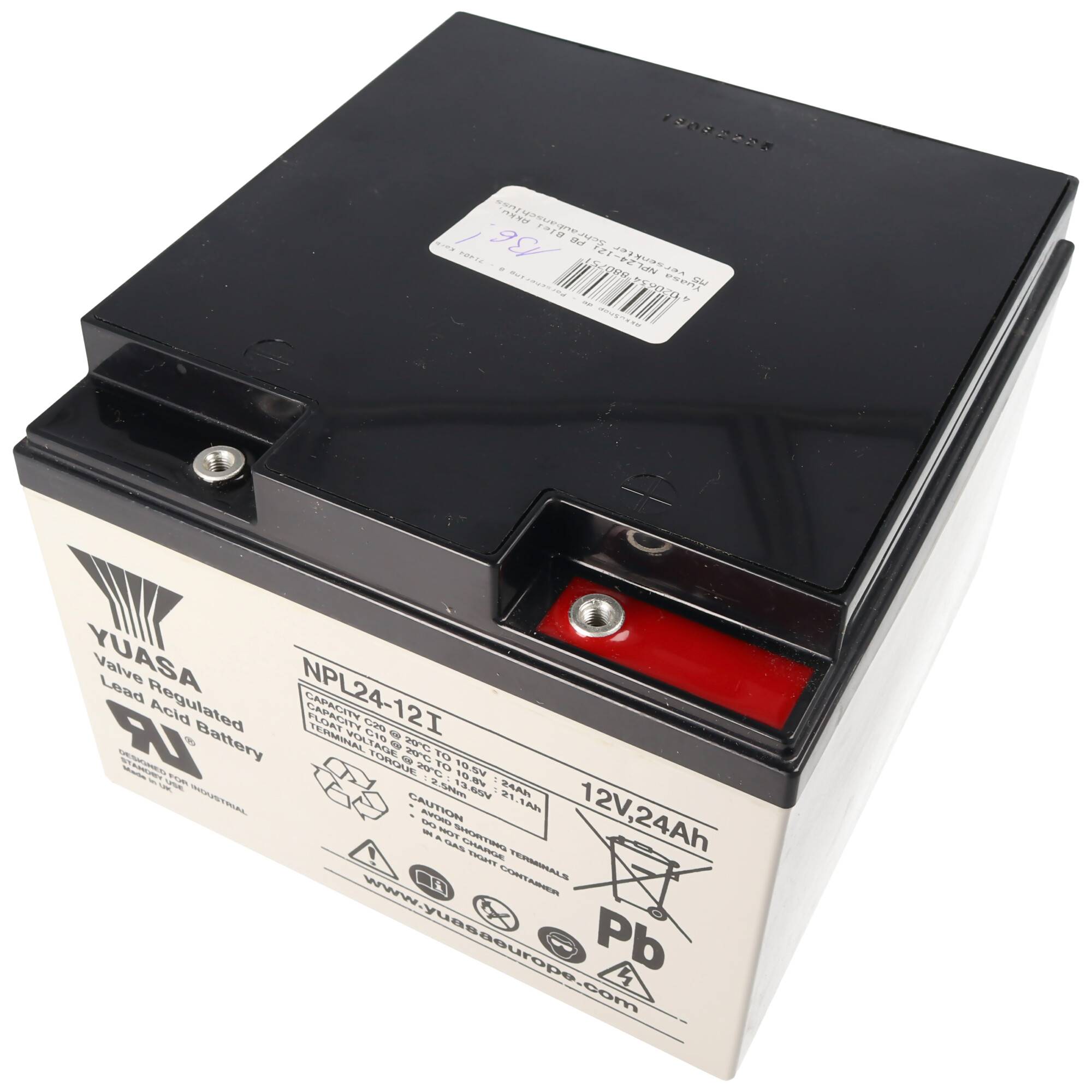 Yuasa NPL24-12i PB Blei Akku, mit M5 versenktem Schraubanschluss 175x165x125mm