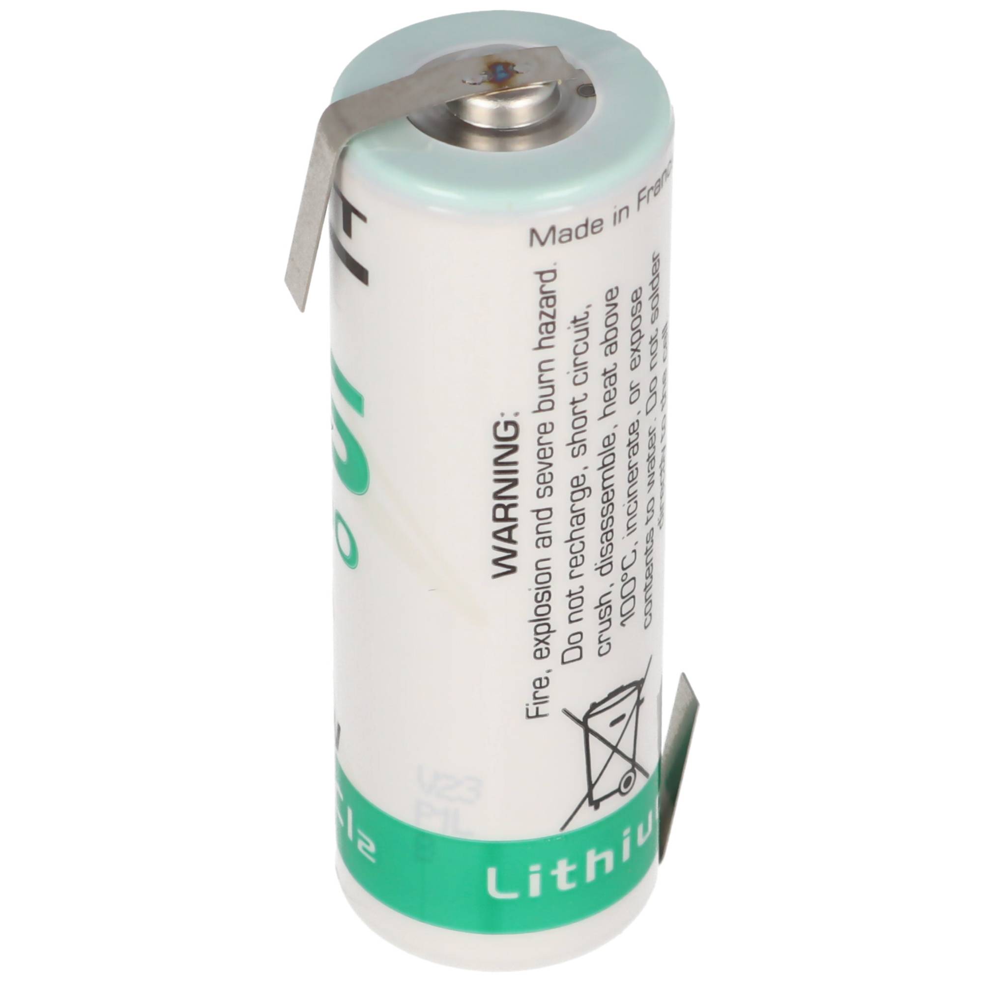 SAFT LS17500 Lithium Batterie , Size A, mit Lötfahne Z-Form