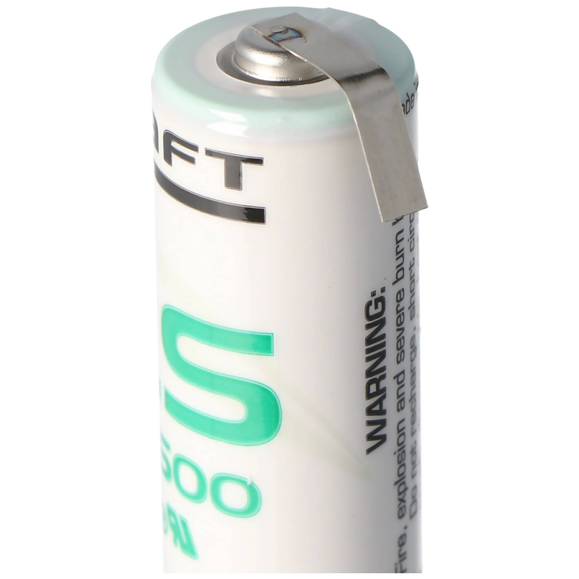 SAFT LS14500CNR Lithium Batterie mit U-Form Lötfahnen