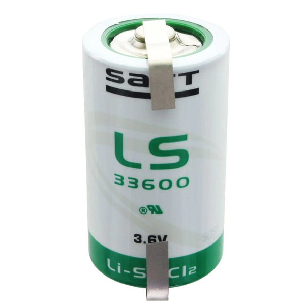 SAFT LS33600 Lithium Batterie 3.6V Primary mit Lötfahne U-Form SAFT LS33600 Lithium Batterie 3.6V Primary mit Lötfahne U-Form