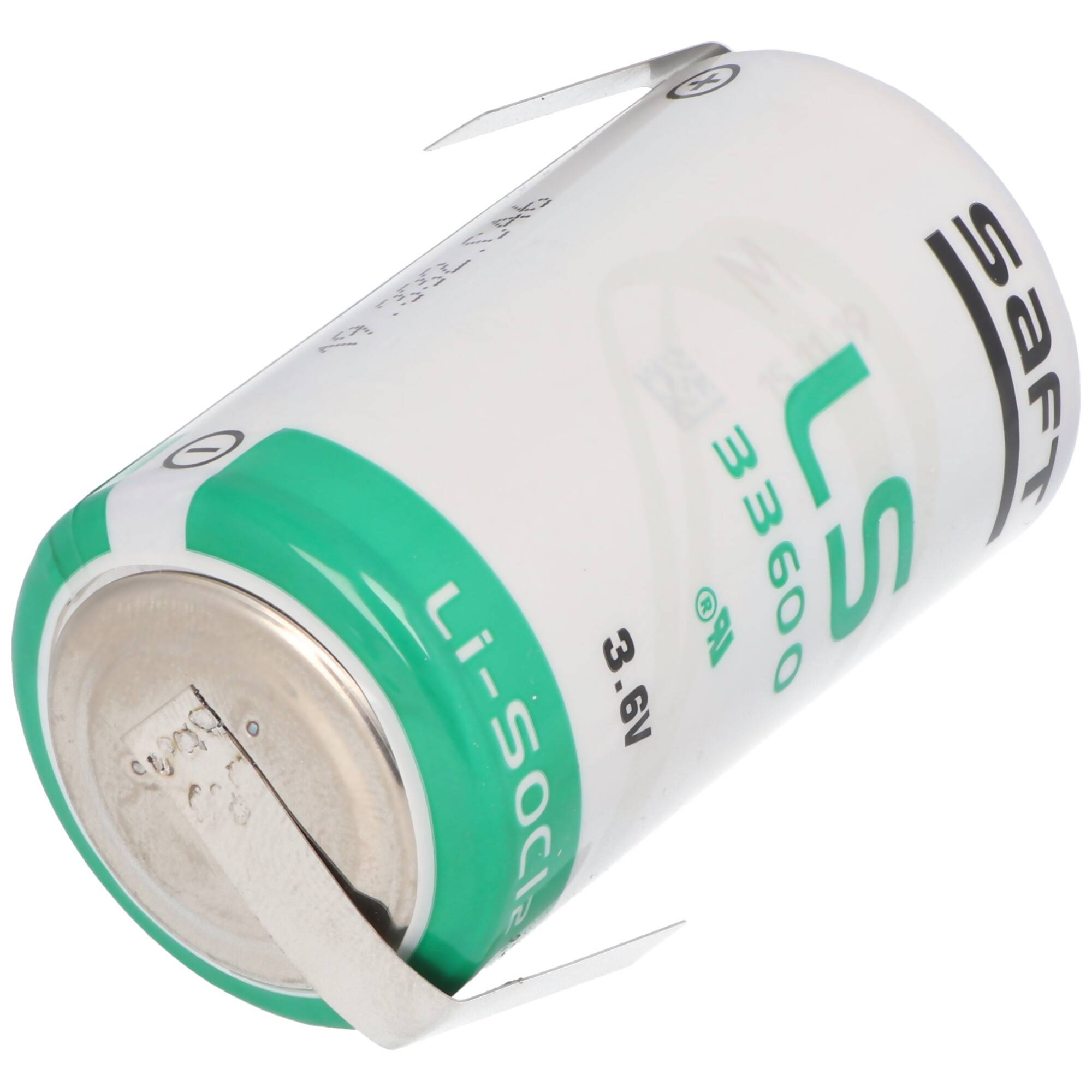 SAFT LS33600 Lithium Batterie 3.6V Primary mit Lötfahne Z-Form
