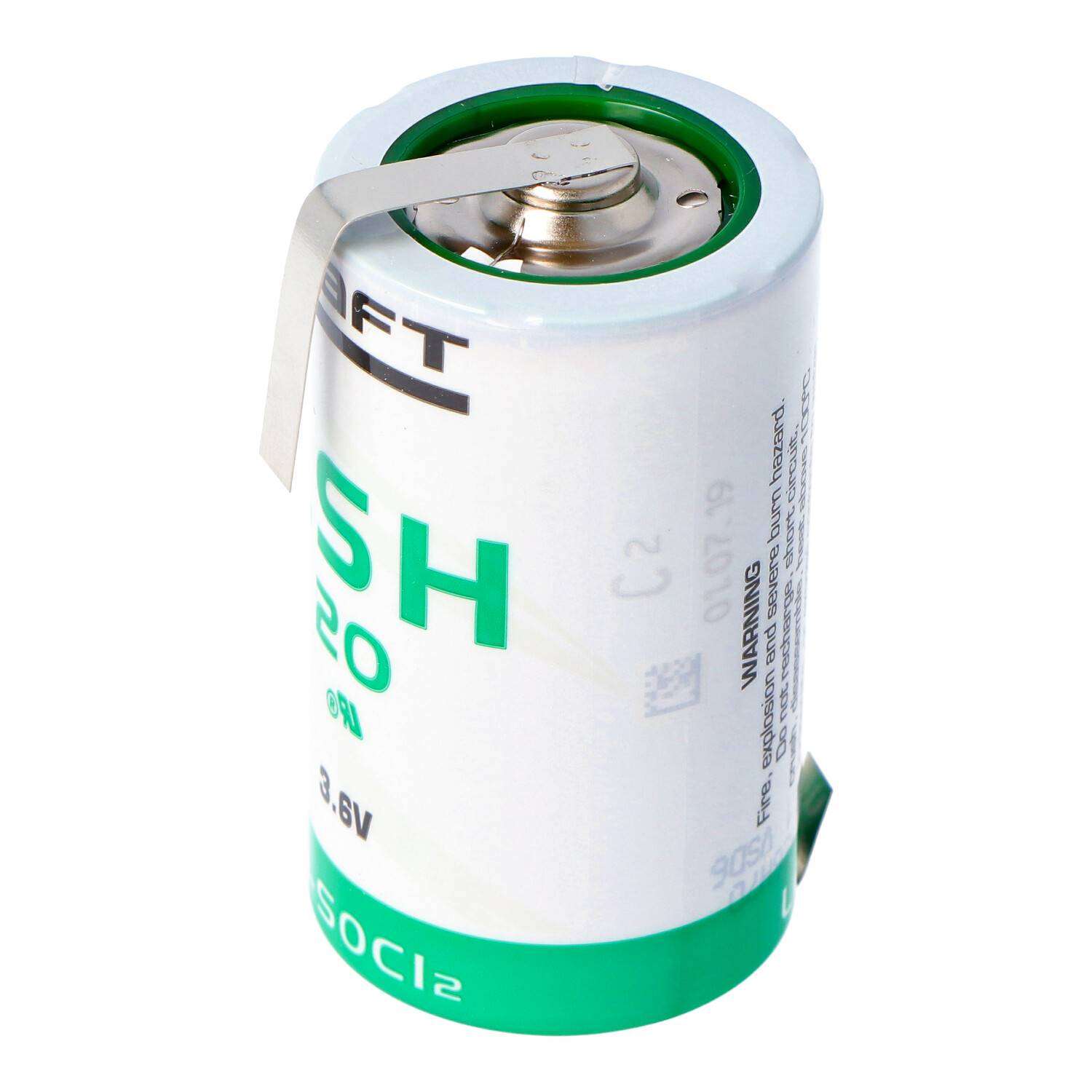 SAFT LSH 20 Lithium Batterie 3.6V Primary LSH20 mit Z-Lötfahnen
