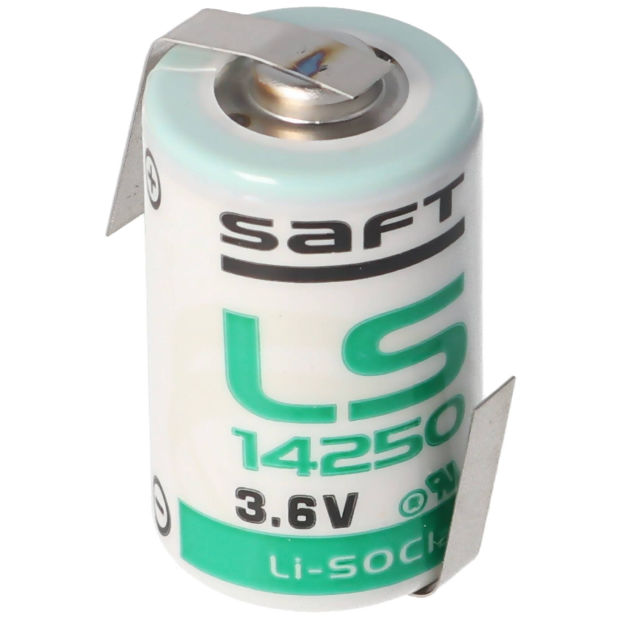 SAFT LS14250CNR Lithium Batterie, Size 1/2 AA, Lötfahnen Z-Form