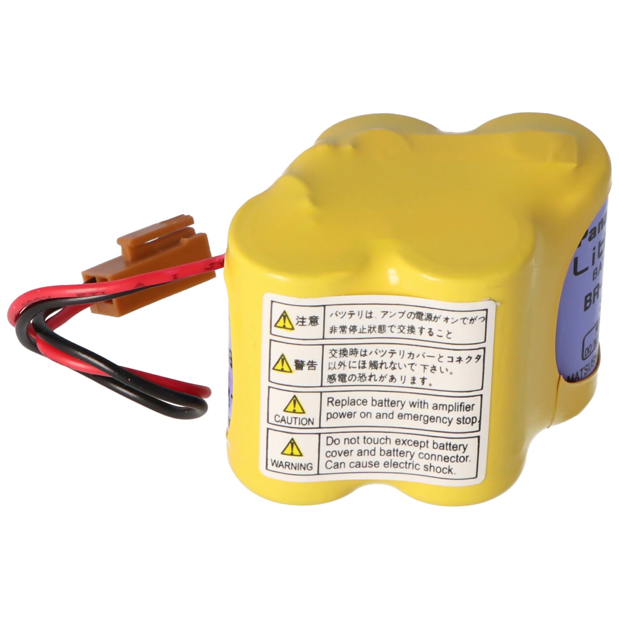 Panasonic Original Lithium Batterie 2400mAh CNC BR-2/3AGCT4A, Fanuc A98L-0031-0025, BR-2/3AG, mit Panasonic Zellen in E