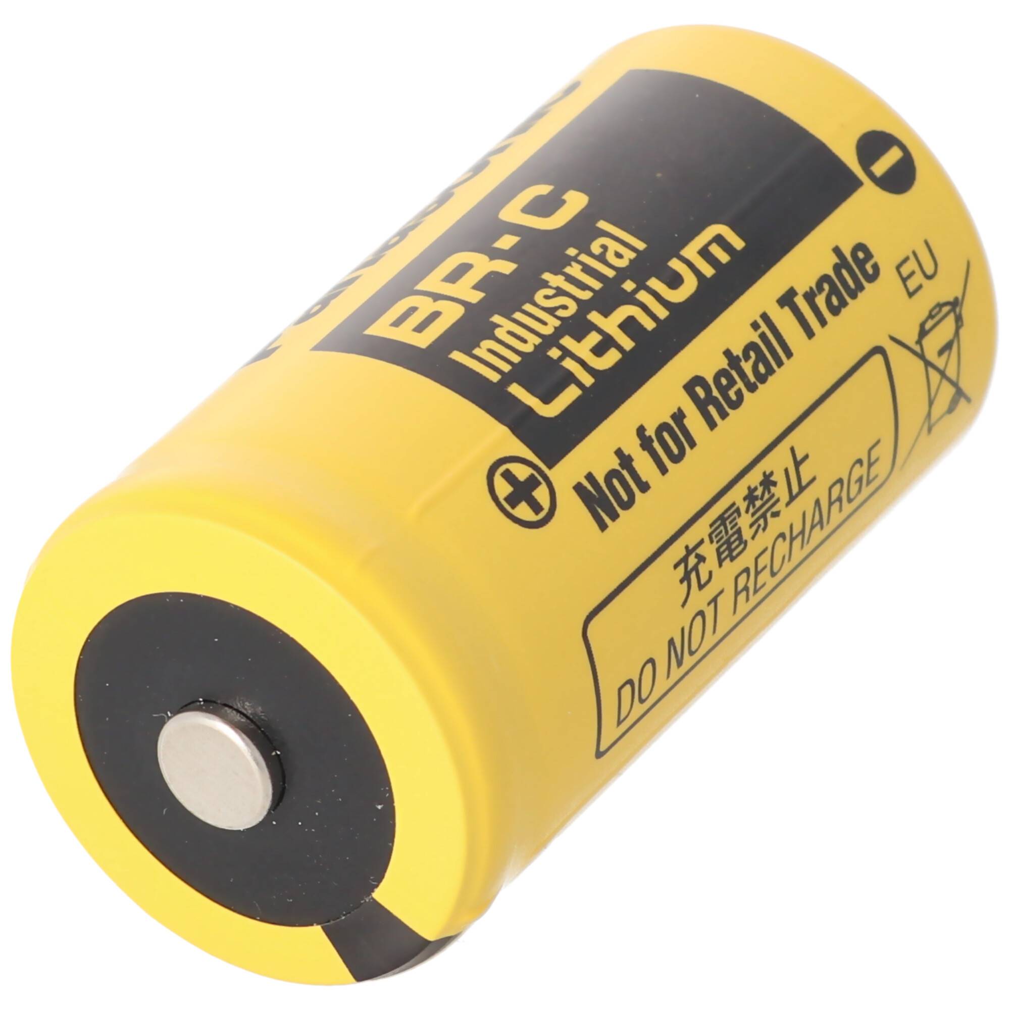 BR-C Panasonic Lithium Batterie Baby ohne Lötfahne, 3,0 Volt BR26500