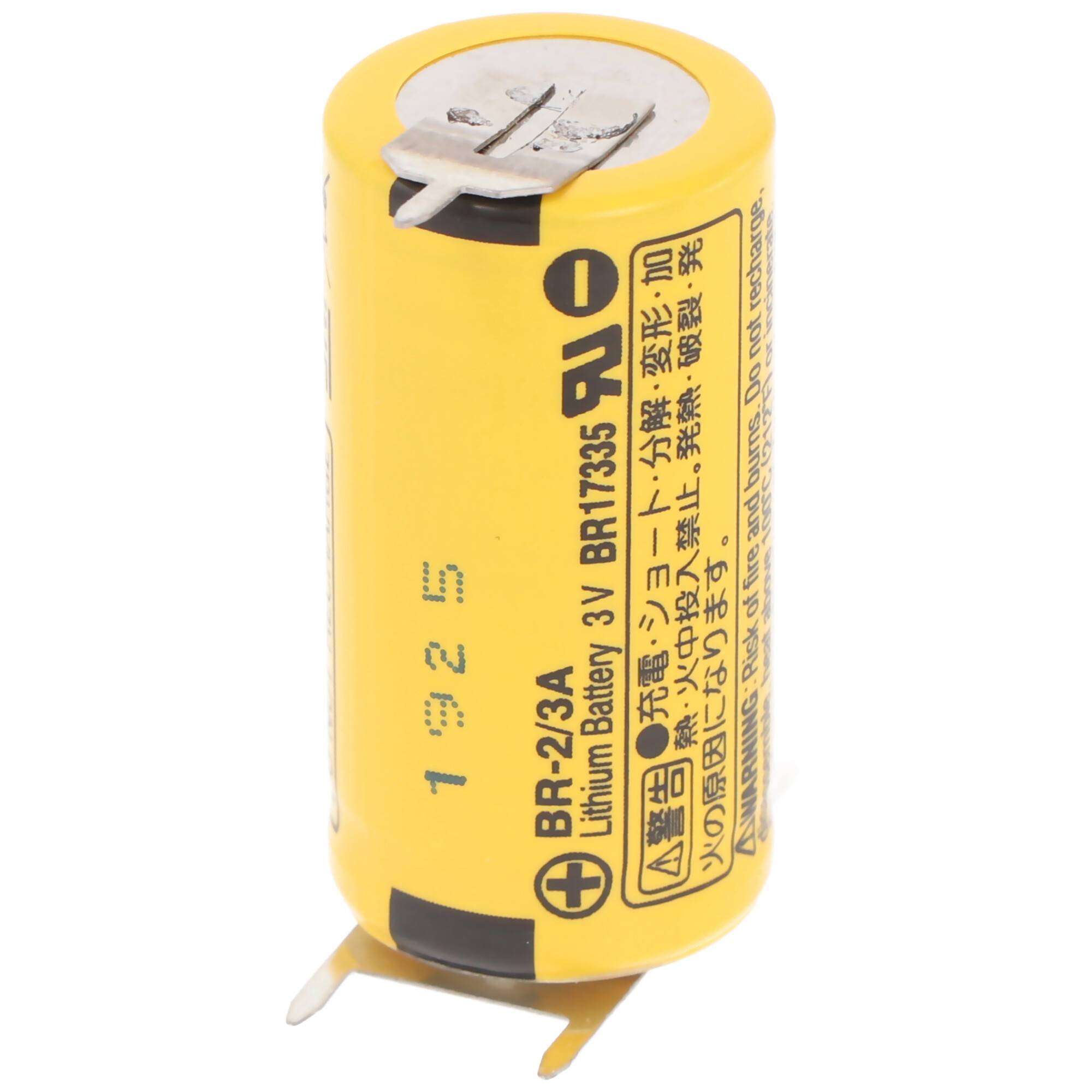 Rastermaß 10mm, Panasonic BR-2/3AE2SPE Lithium Batterie mit Print Kontakt 3,0 Volt