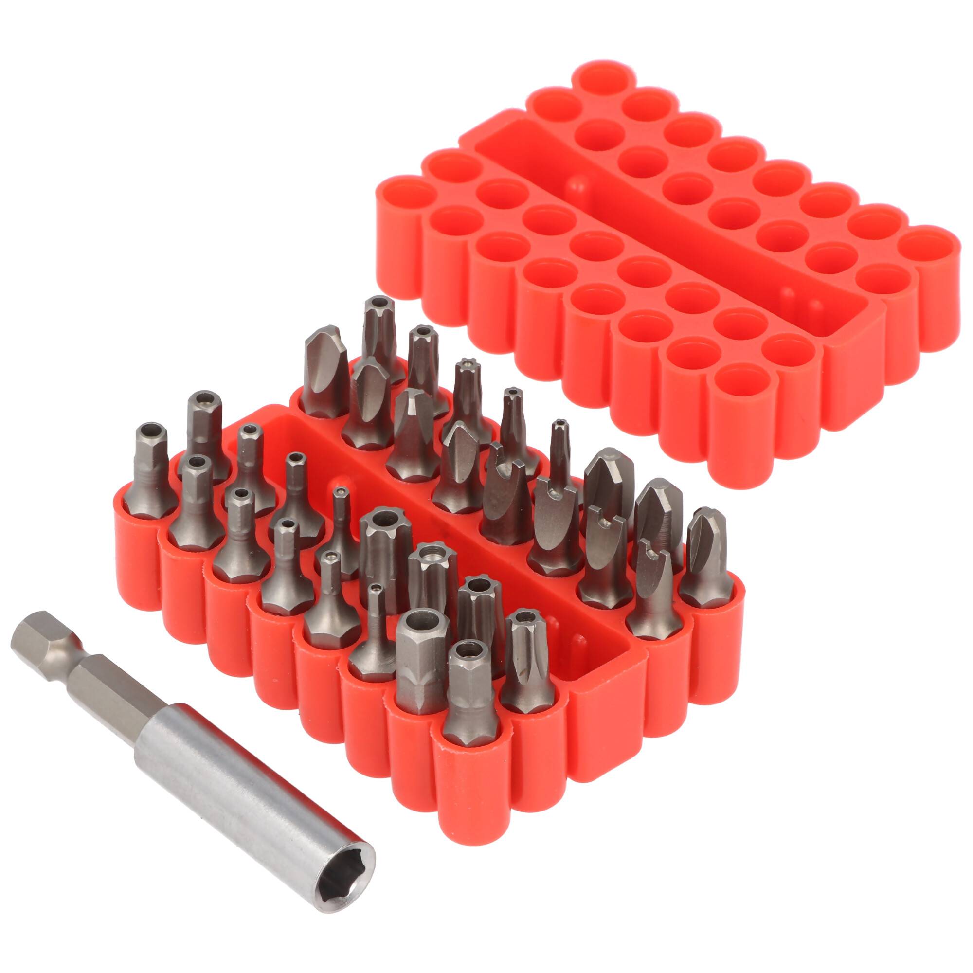 Universeller 33-teiliger Bitsatz für alle gängigen Schrauben mit Bithalter