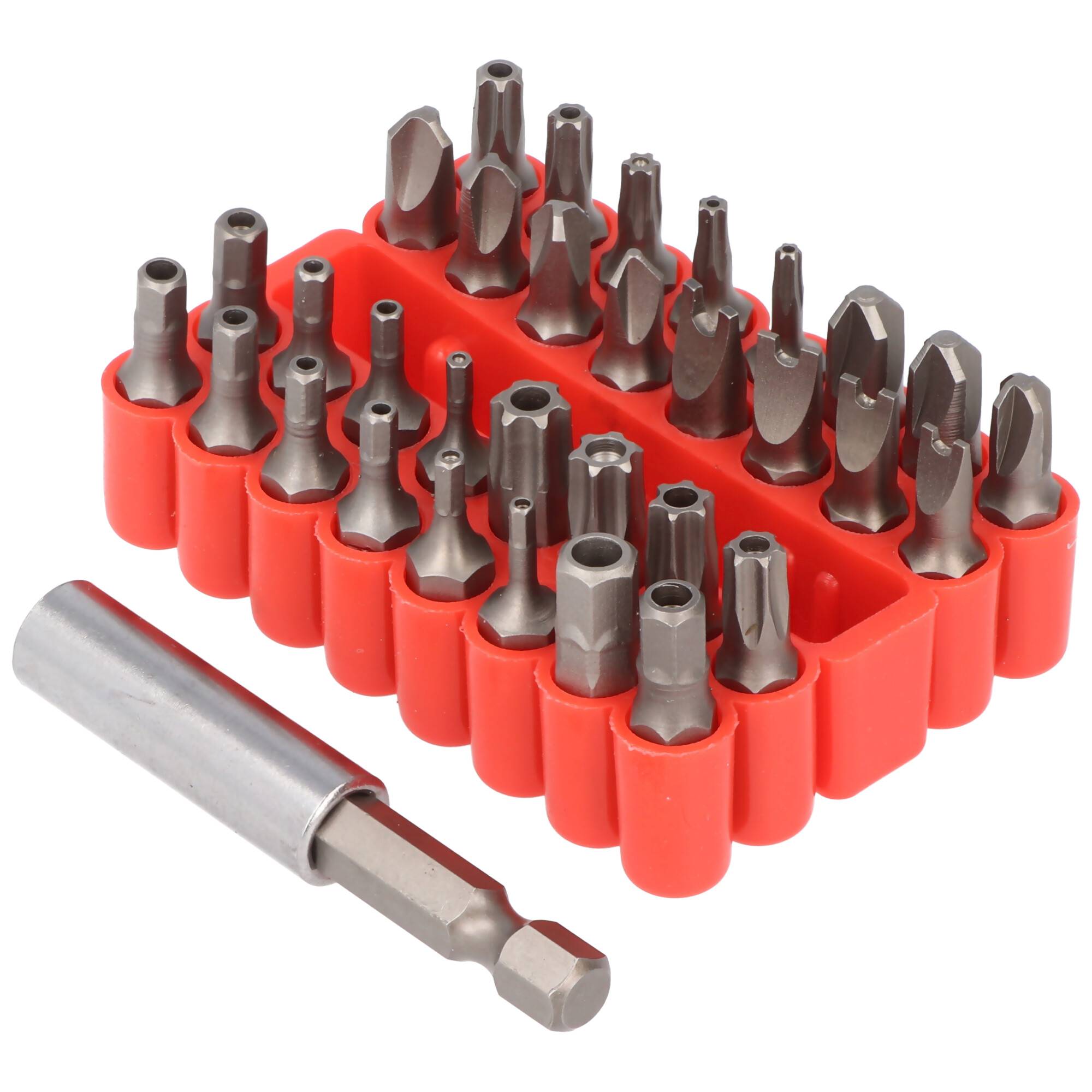 Universeller 33-teiliger Bitsatz für alle gängigen Schrauben mit Bithalter