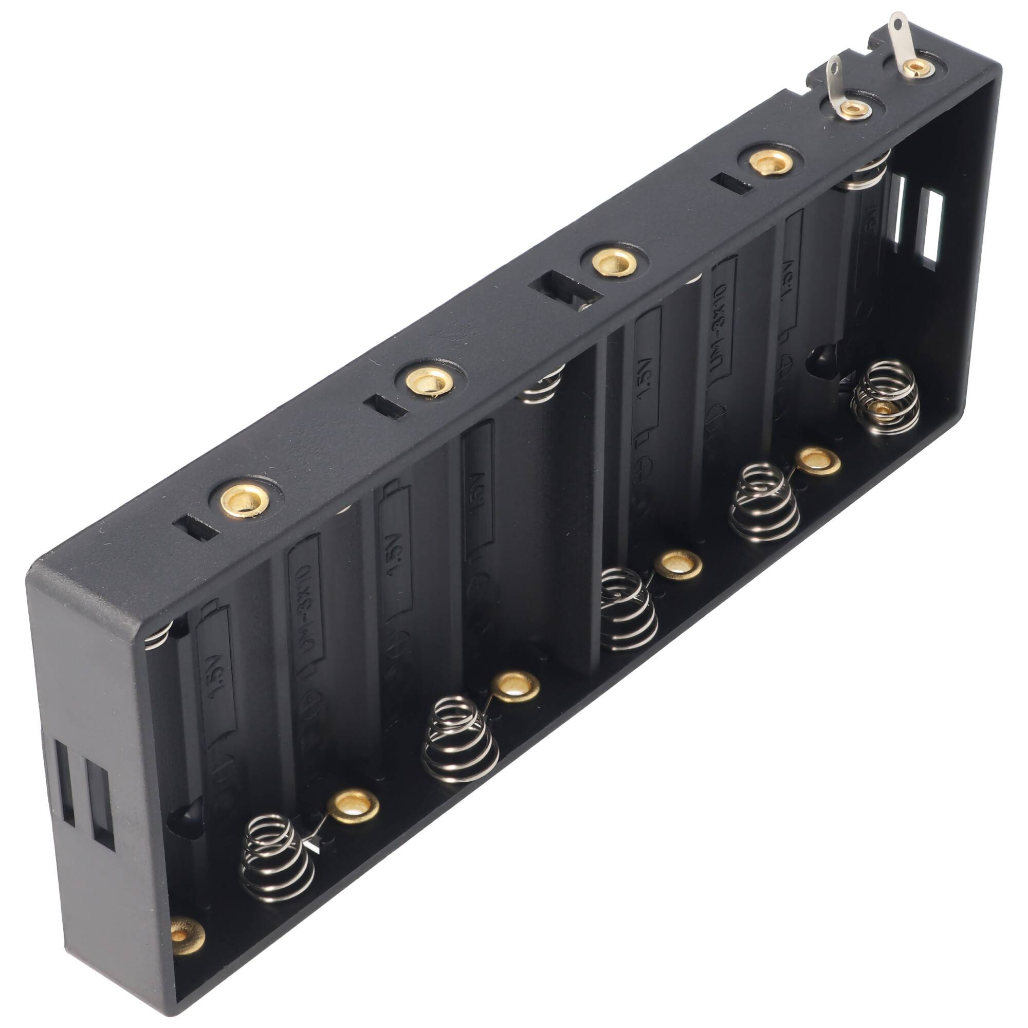 AccuCell Batteriehalter für 10 Mignon AA LR6 Nebeneinander Batterie, Akku