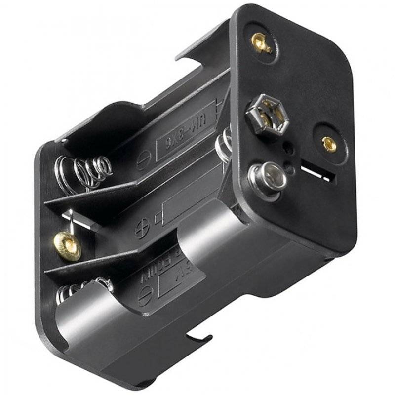 AccuCell Batteriehalter für 6 Stück Mignon AA LR6 Akkus oder Batterien