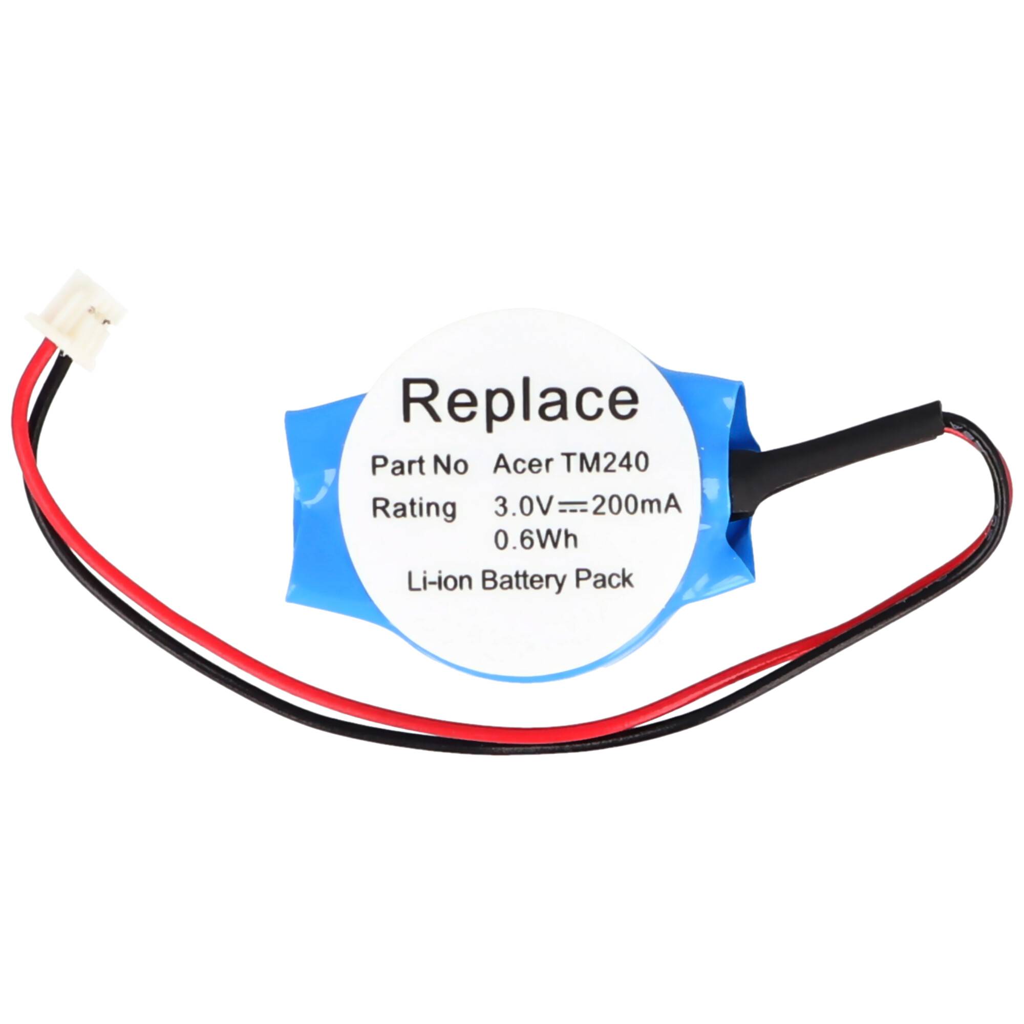 Acer Travelmate 240 BackUp CMOS Batterie mit Kabel und Stecker