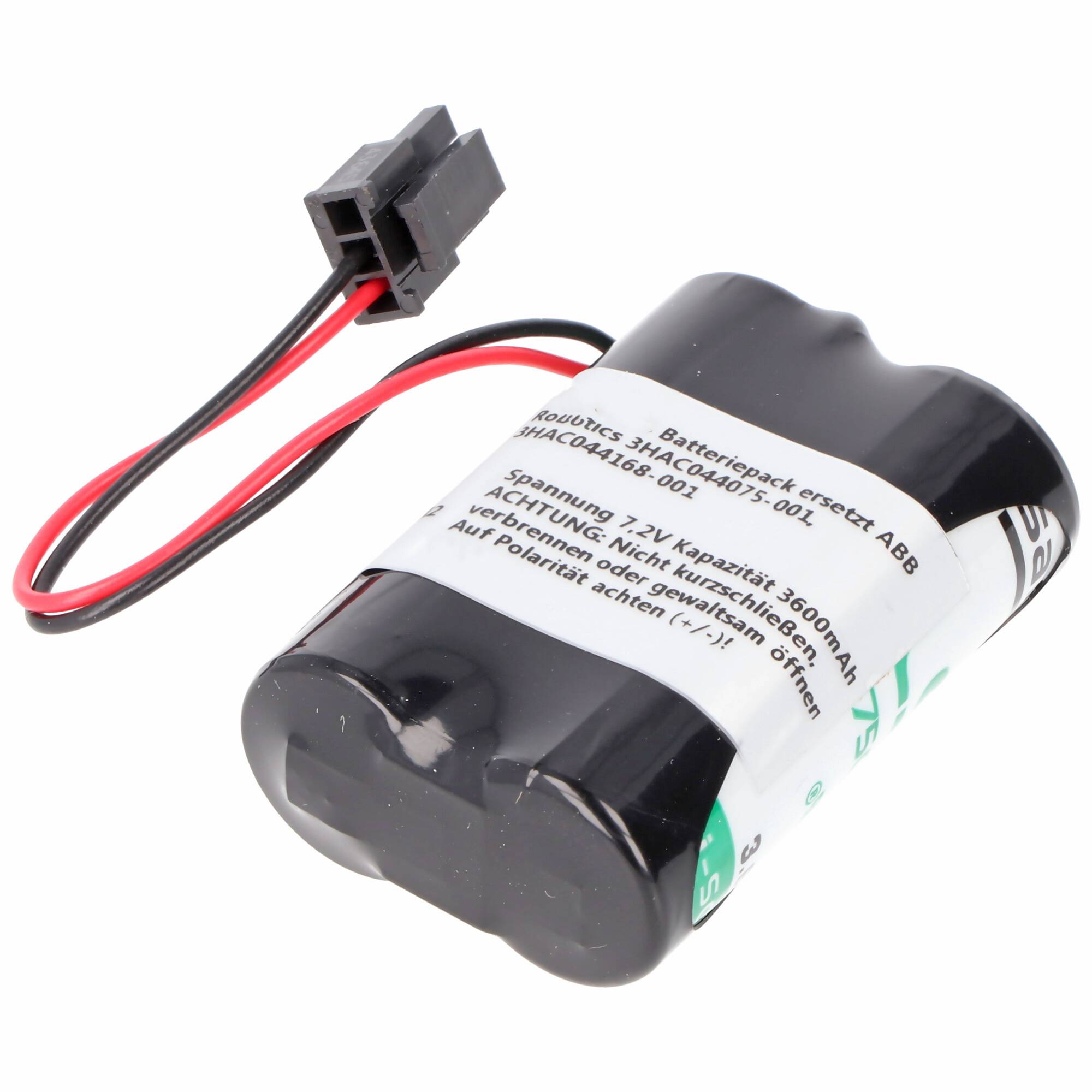 Nachbau Batteriepack LiSOCI2 7,2V 3600mAh ersetzt ABB Robotics 3HAC044075-001, 3HAC044168-001, IRB 140
