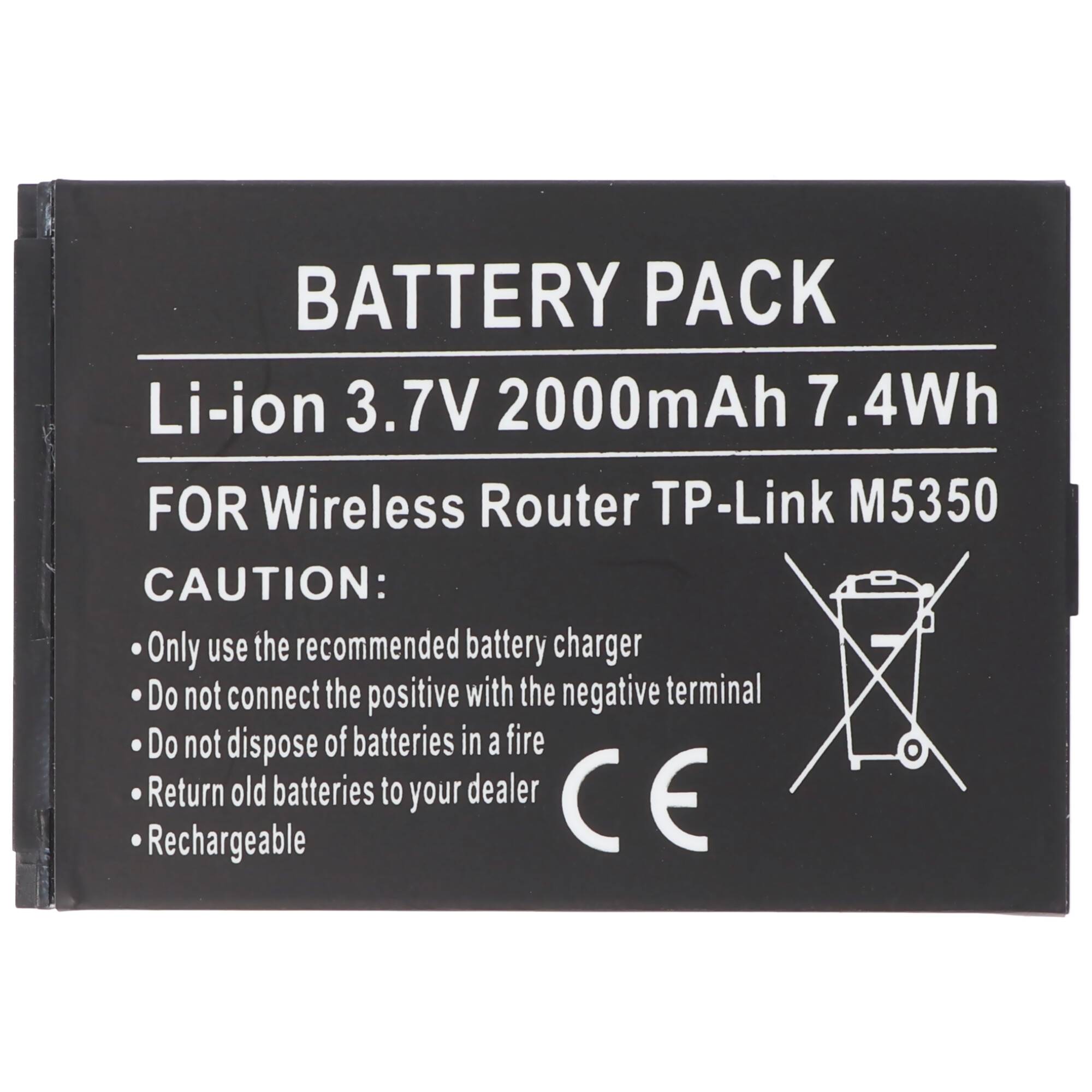 Akku passend für Wireless Router TP-Link M5350 Li-Ion Akku 3,7V 2000mAh