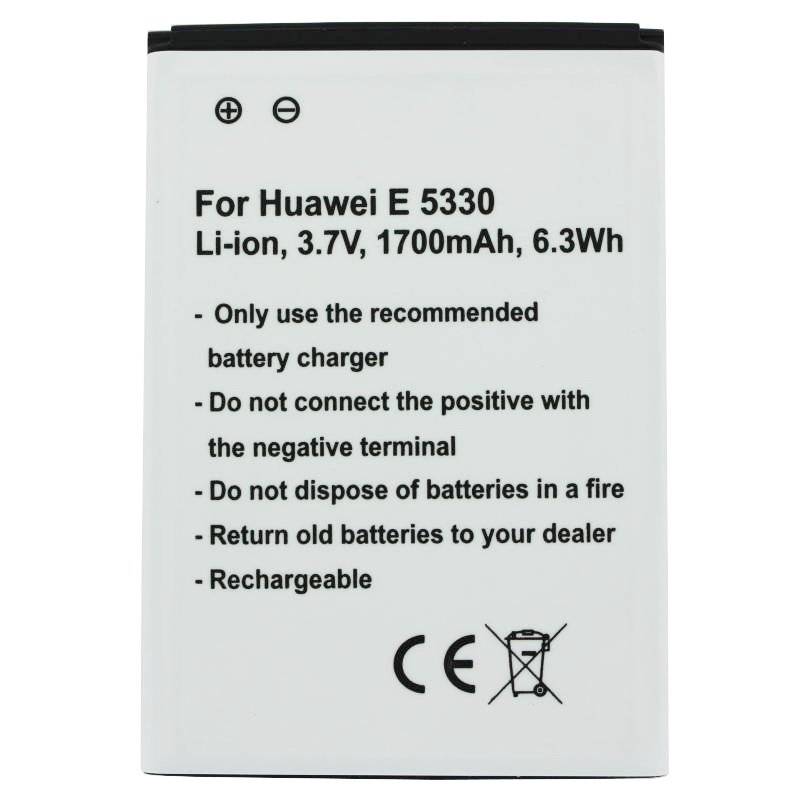 Akku passend für Huawei E5330, MEDION MDM9625, HB5F2H 3,7 Volt 1700mAh