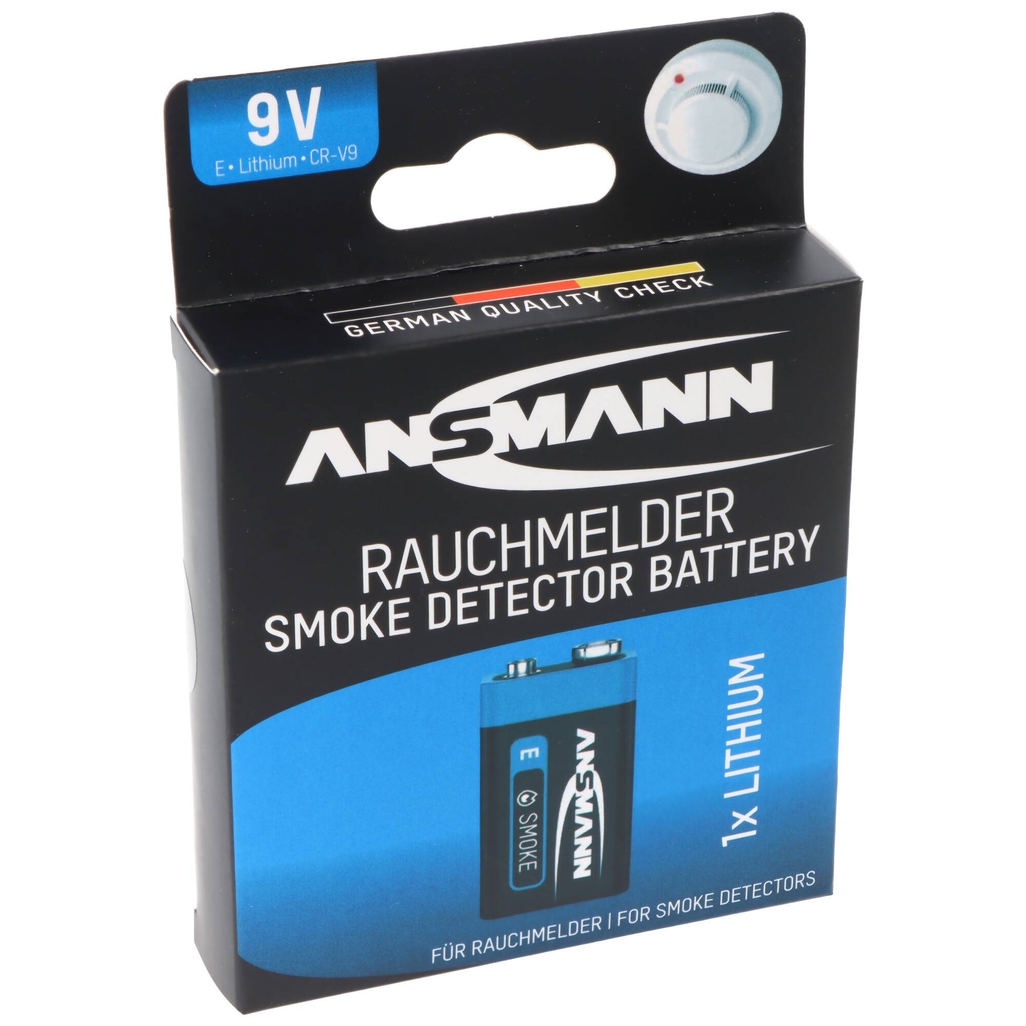 Lithium Batterie für Rauchmelder 9V E-Block speziell für Rauchwarnmelder