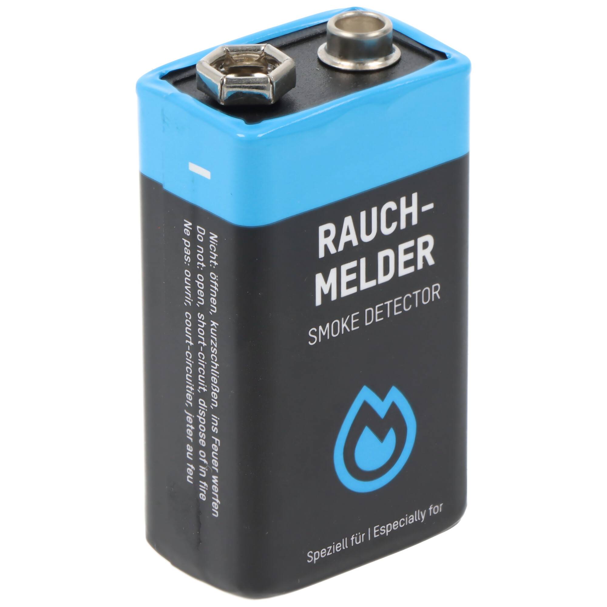 Lithium Batterie für Rauchmelder 9V E-Block speziell für Rauchwarnmelder