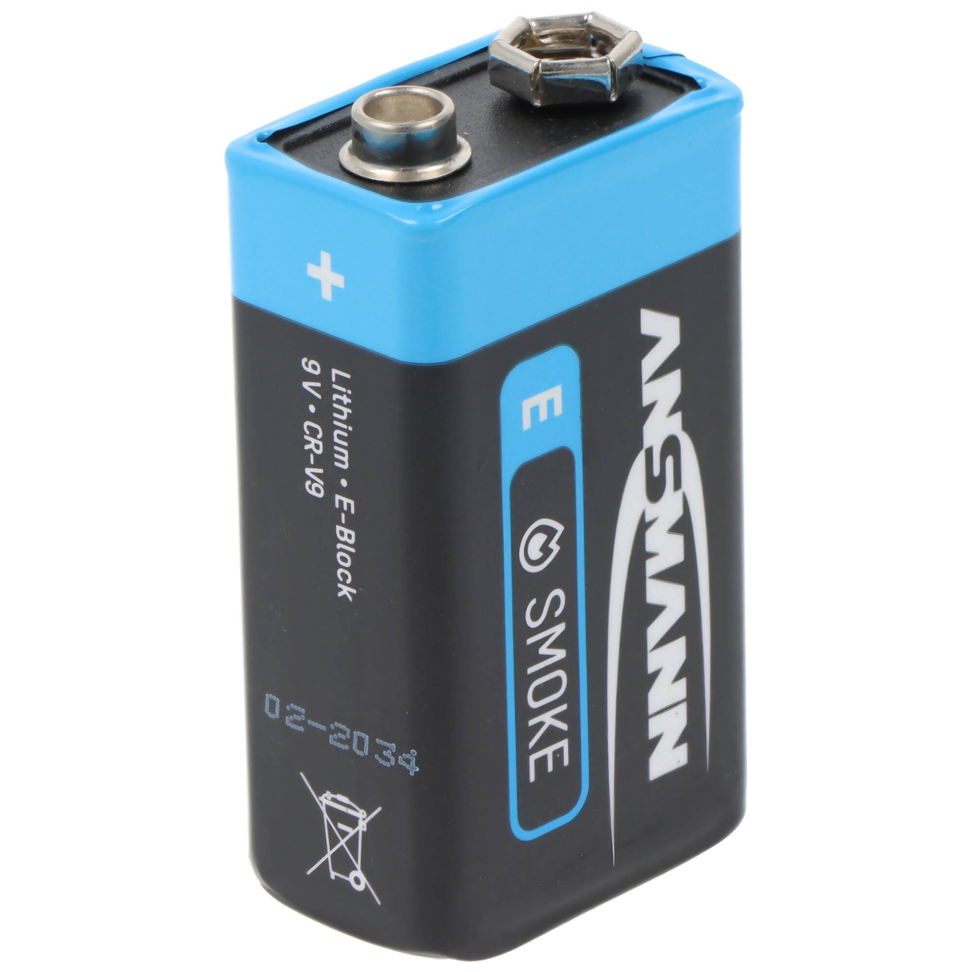 Lithium Batterie für Rauchmelder 9V E-Block speziell für Rauchwarnmelder