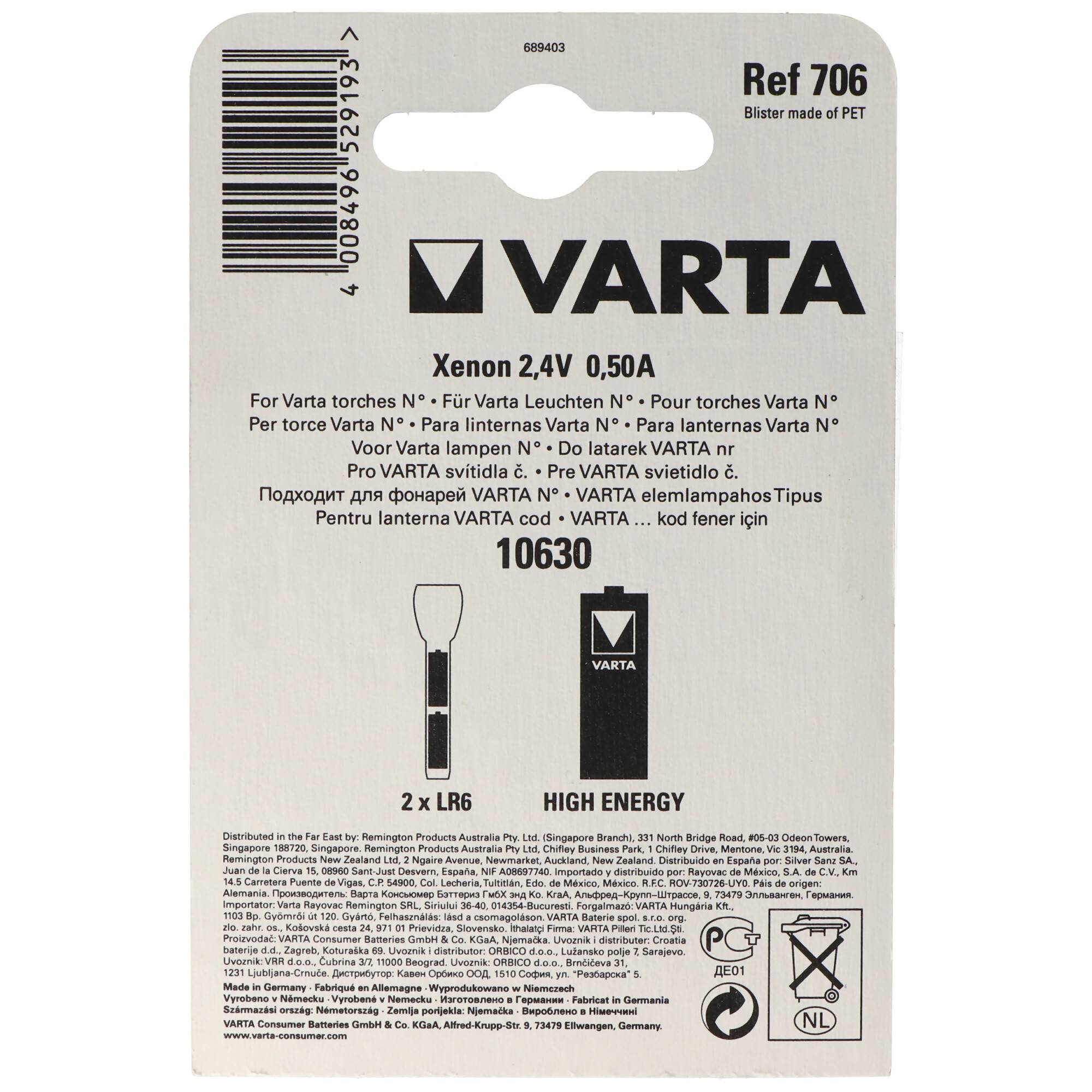 Varta Ersatzbirnchen 706, Varta 00706000402