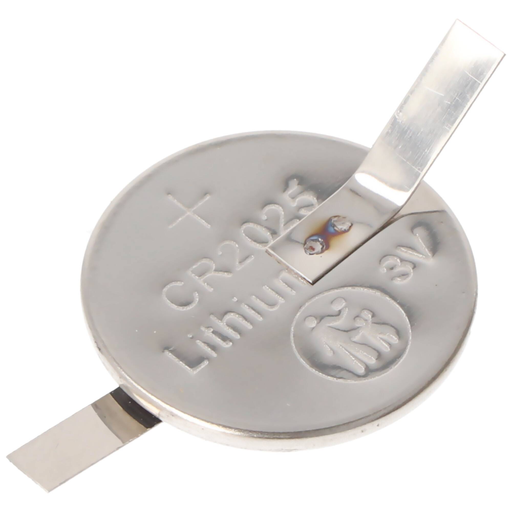 CR2025 Lithium Marken Batterie mit Lötfahnen in Z-Form