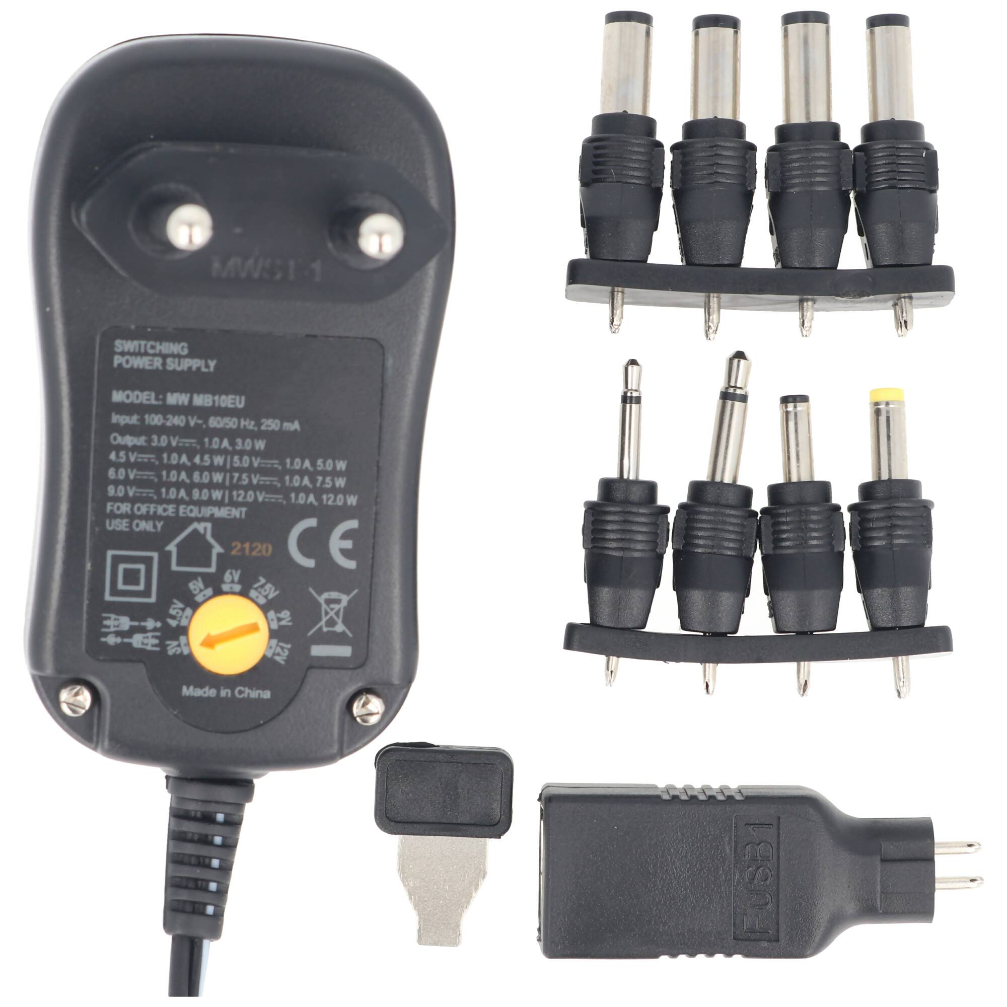 Universal Stabilisiertes Schaltnetzteil Eco-Friendly mit 1000mA