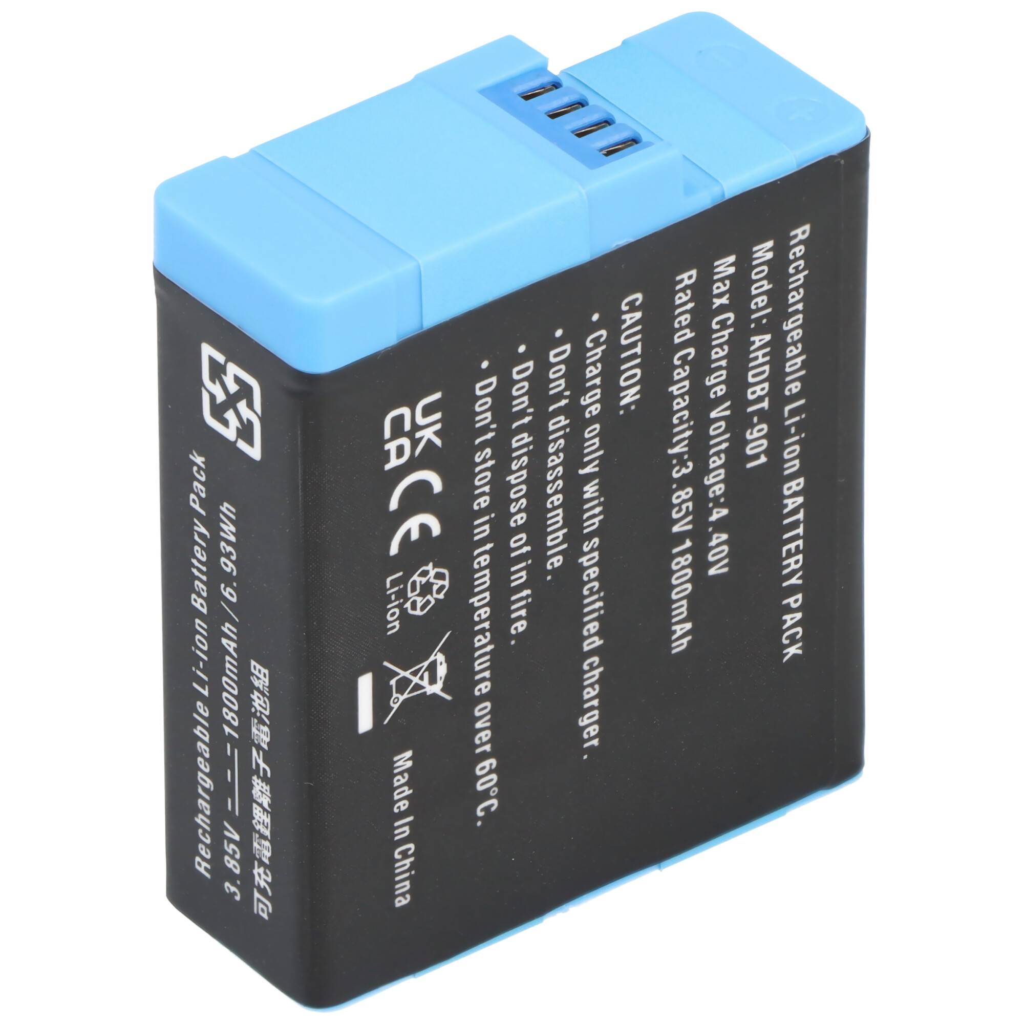 Akku passend für GoPro Hero 9 Hero 10 Li-ion 3,85V 1800mAh 6,9Wh