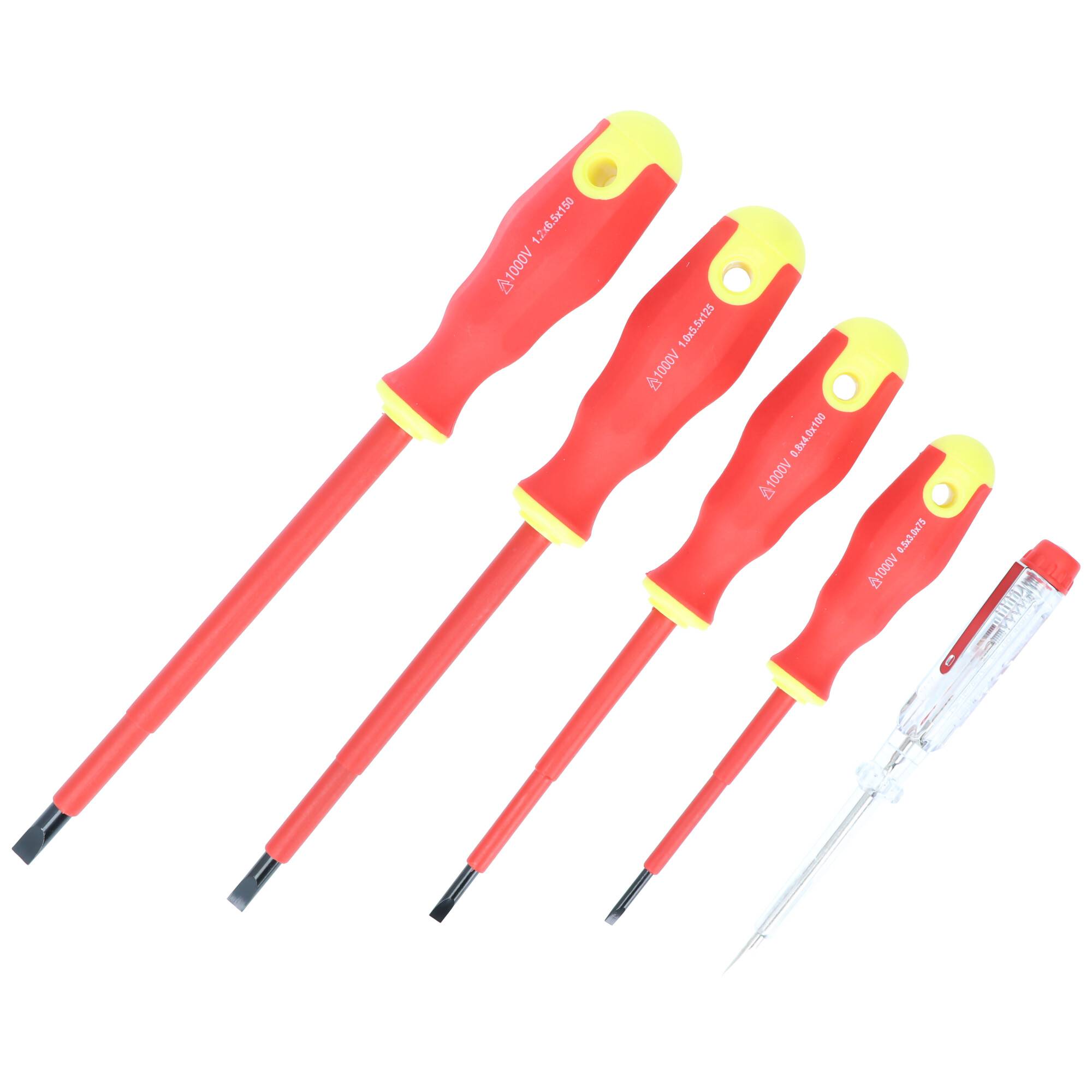 Elektro-Schraubendreher-Satz 8 teilig inklusive Phasenprüfer