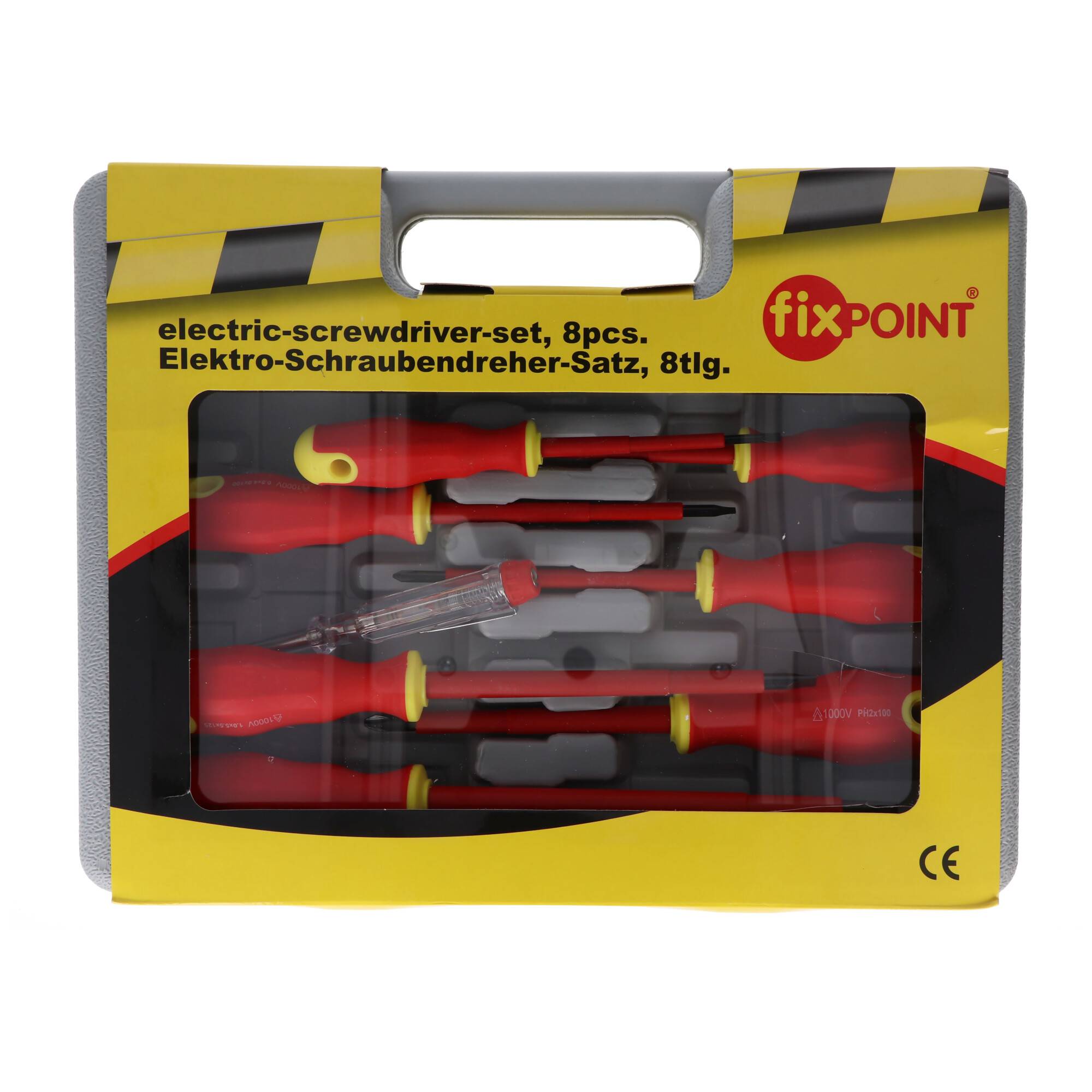 Elektro-Schraubendreher-Satz 8 teilig inklusive Phasenprüfer