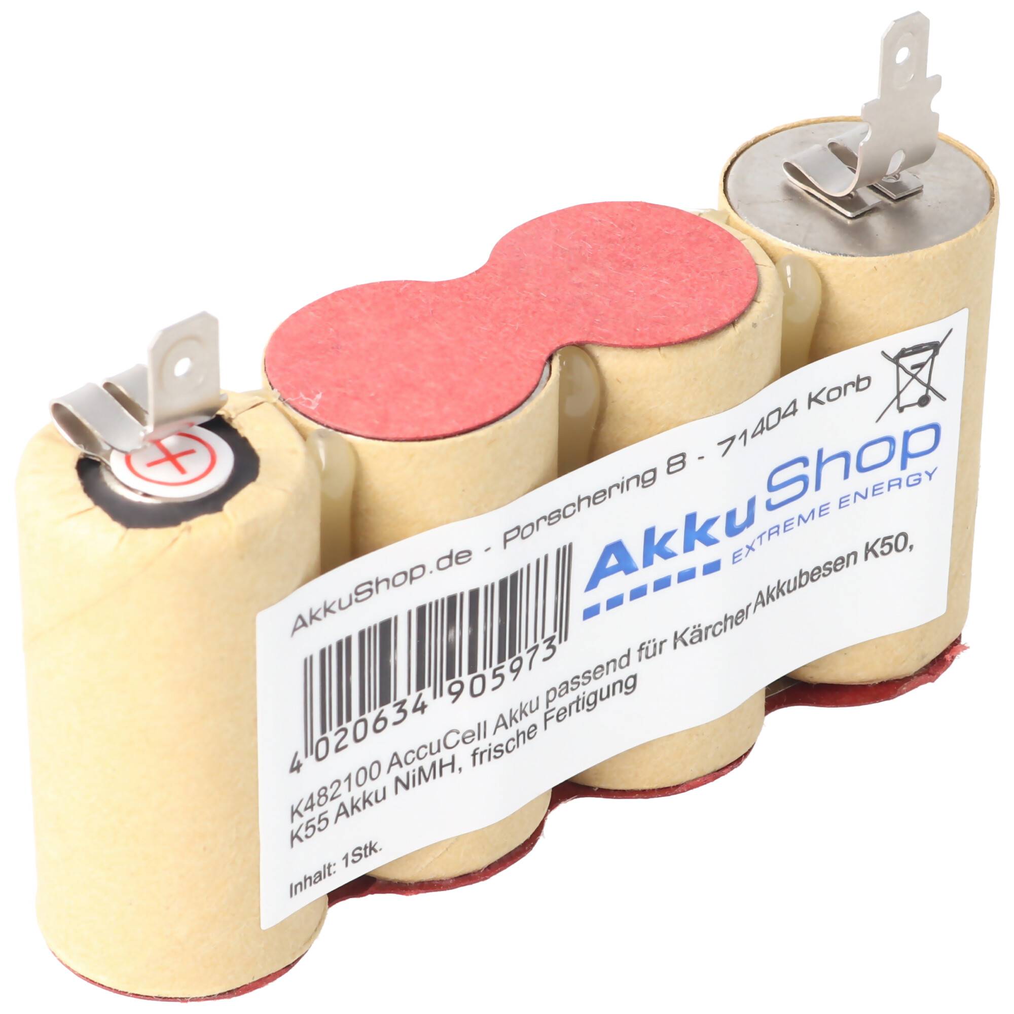 Akku für Kärcher Akkubesen K50mAh, K55 Hochleistungs-Akku NiMH Akku 3000mAh