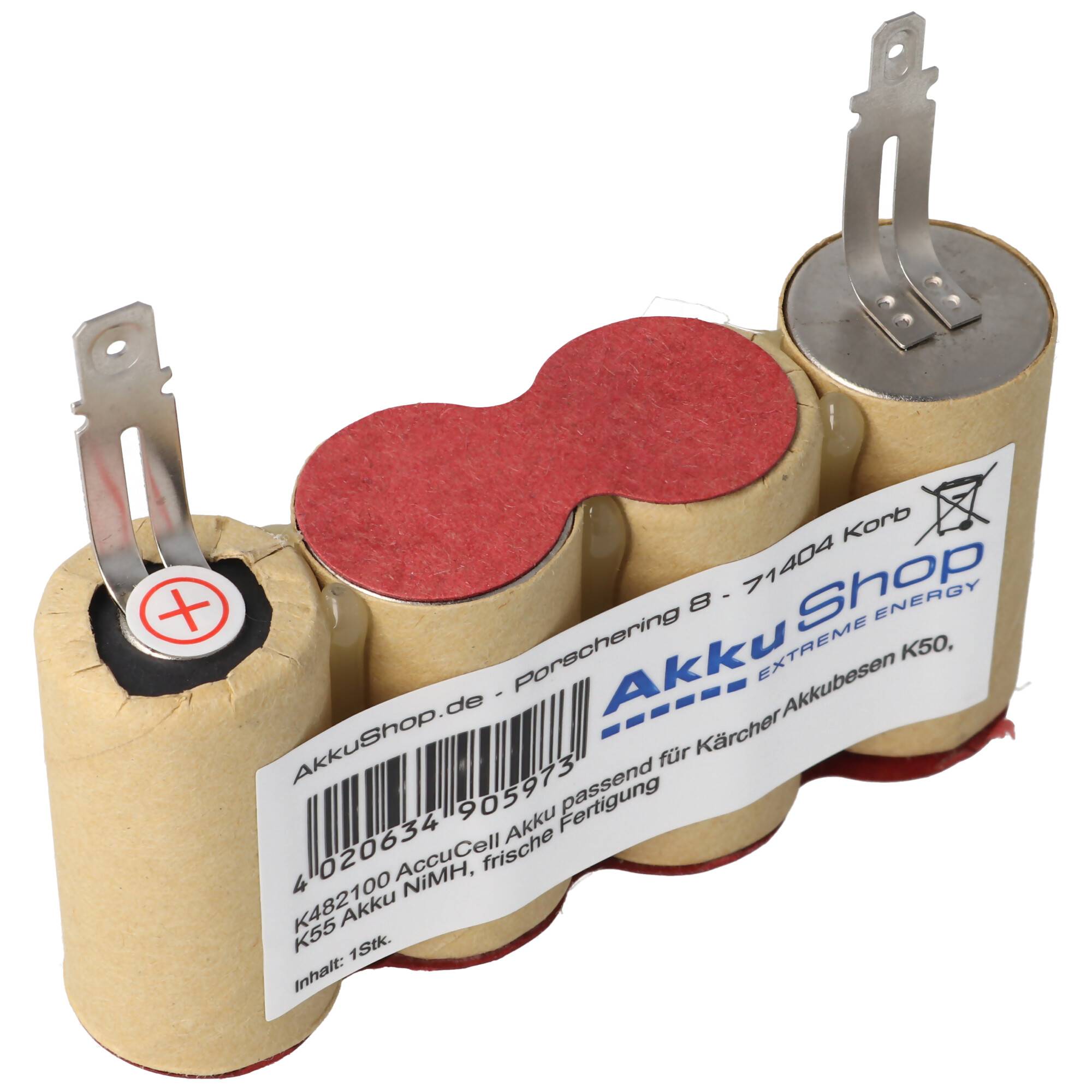 AccuCell Akku passend für Kärcher Akkubesen K50, K55 Akku NiMH 2000mAh
